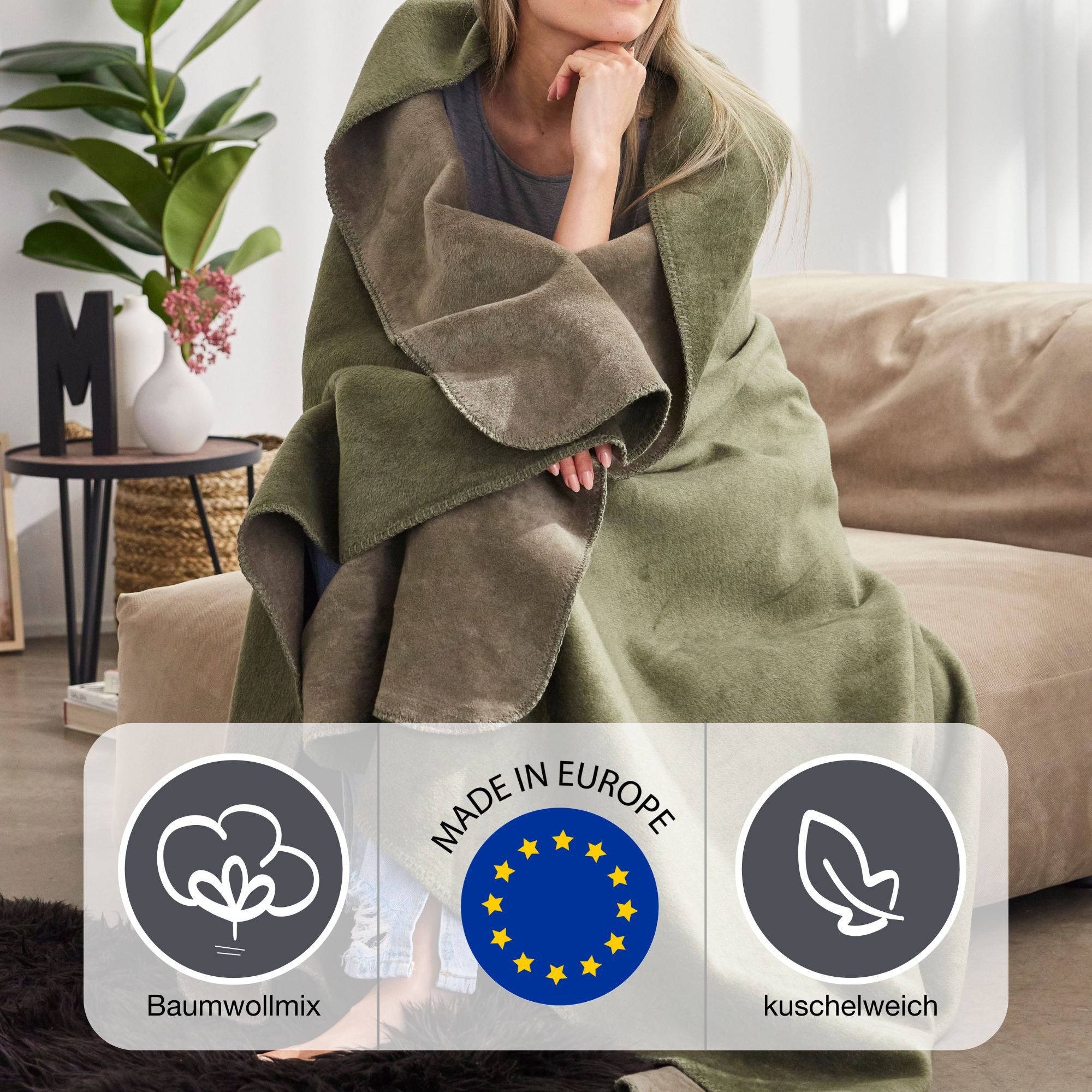 Wohndecke Wohndecke Doubleface Dublin, IBENA, in trendigen Farben günstig online kaufen