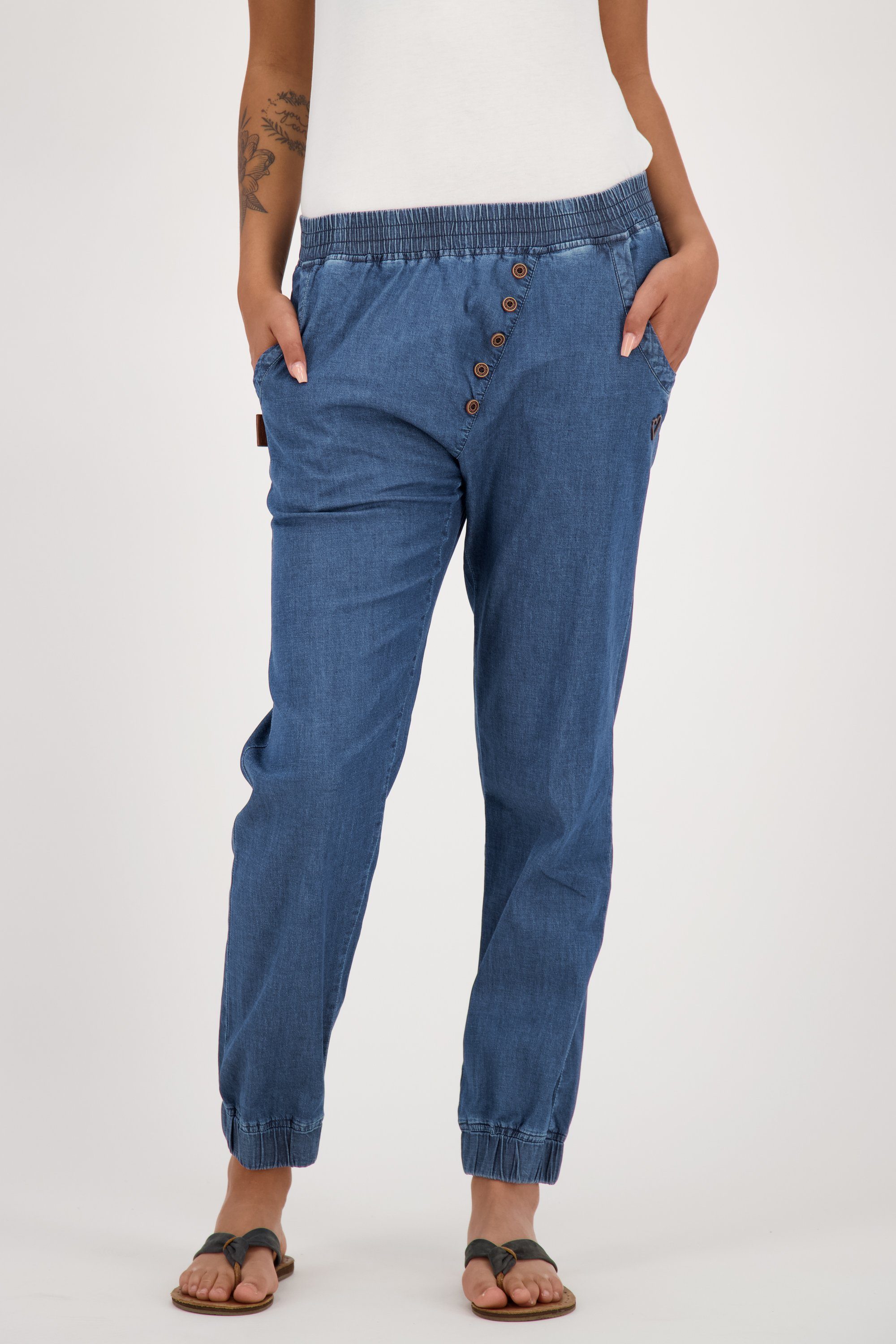 Alife DNM AlexisAK & dark Hose Damen Jeanshose, Kickin Pants Stoffhose denim