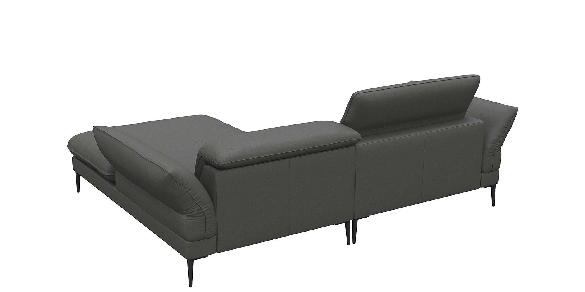 FLEXLUX Ecksofa Salino, Funktionssofa mit Recamiere, Relaxsofa, Ecksofa, Sofa mit Arm- und Kopfteil-Verstellungen, Kaltschaum & Stahl-Wellen
