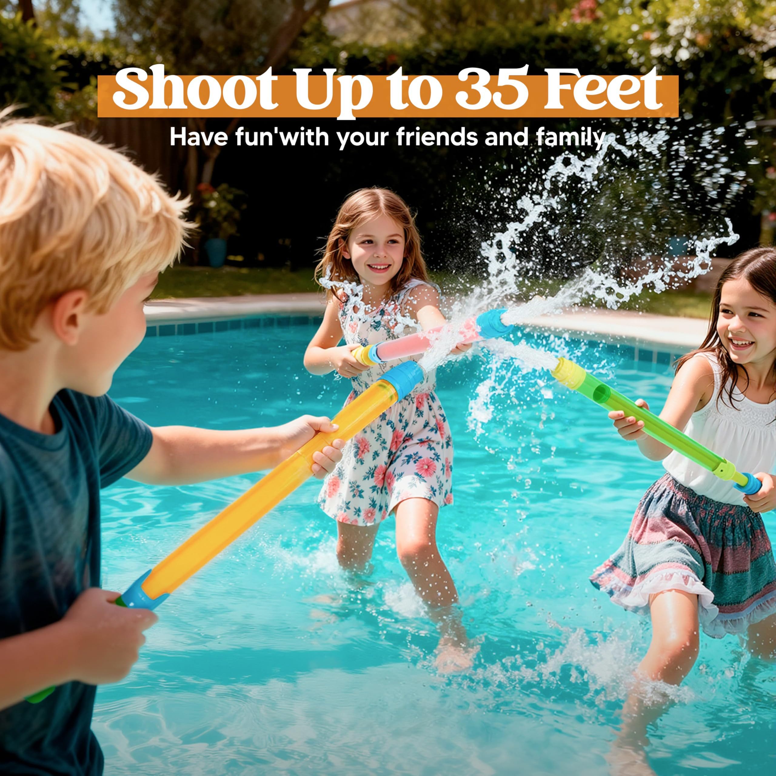 JOYIN Wasserpistole JOYIN 18er-Set 42cm Wasserpistole – Super Wasser Blaster für Kinder (18-tlg)