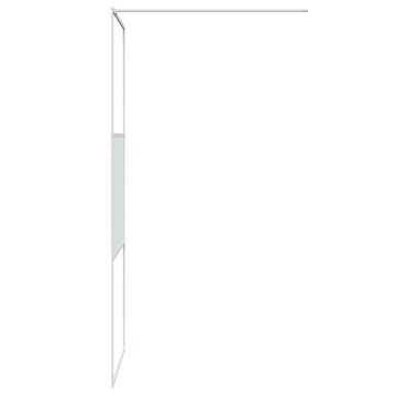vidaXL Duschwanne Walk In Duschwand für Begehbare Dusche Weiß 80x195 cm ESG-Klarglas