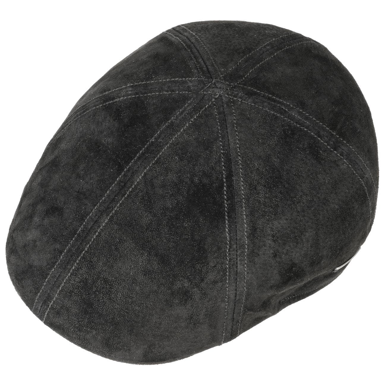 Stetson Cap Schirm Ledercap (1-St) mit Flat schwarz