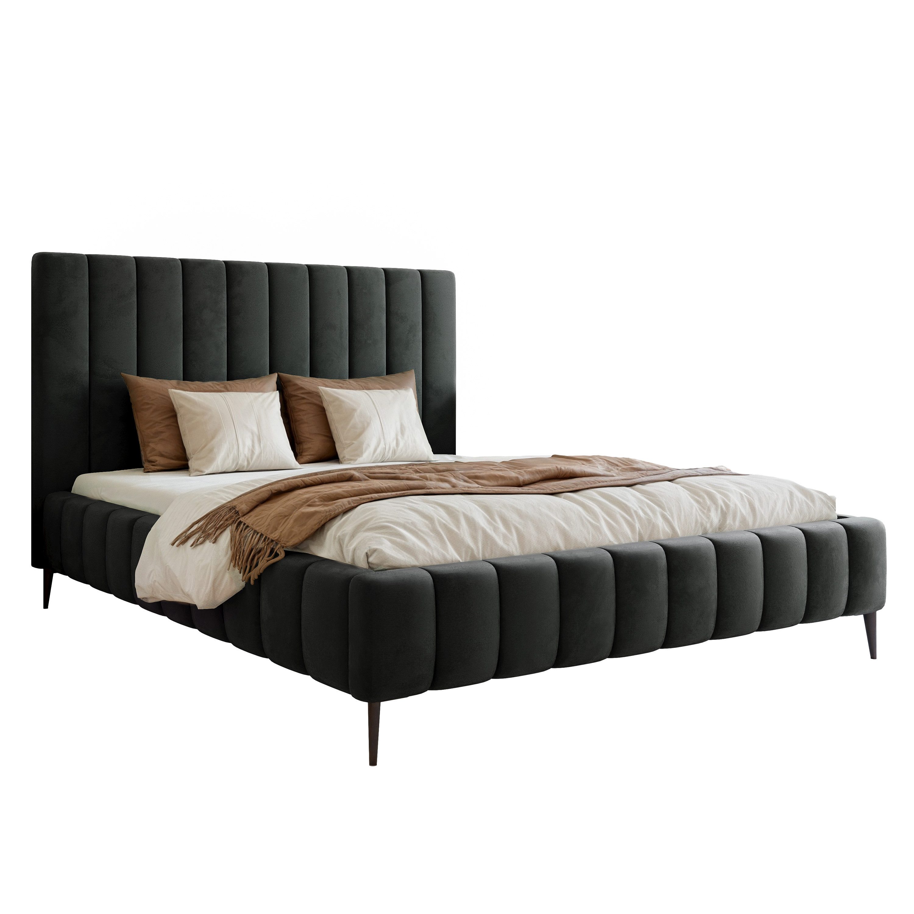 Goldstoff Polsterbett Luxuriöses Bett mit hohem günstig online kaufen