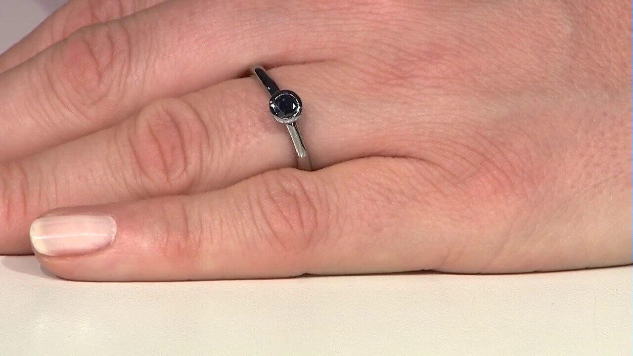 Cavill Solitärring Cavill 925 Silberring mit 0,30 ct rundem schwarzen Saphi günstig online kaufen