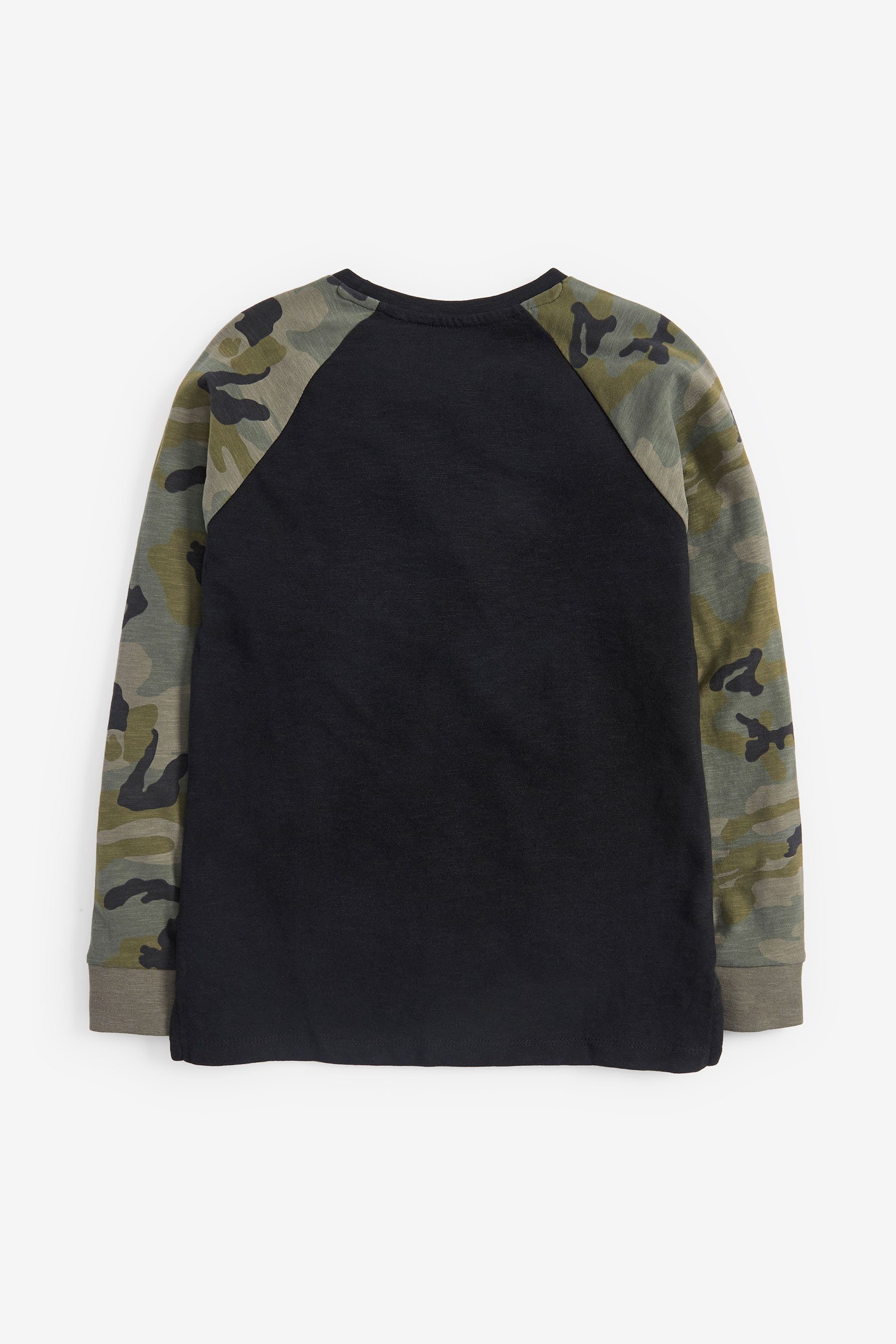 (3-tlg) Camo-Muster, Raglanärmeln und Next T-Shirt mit T-Shirt 3er-Pack