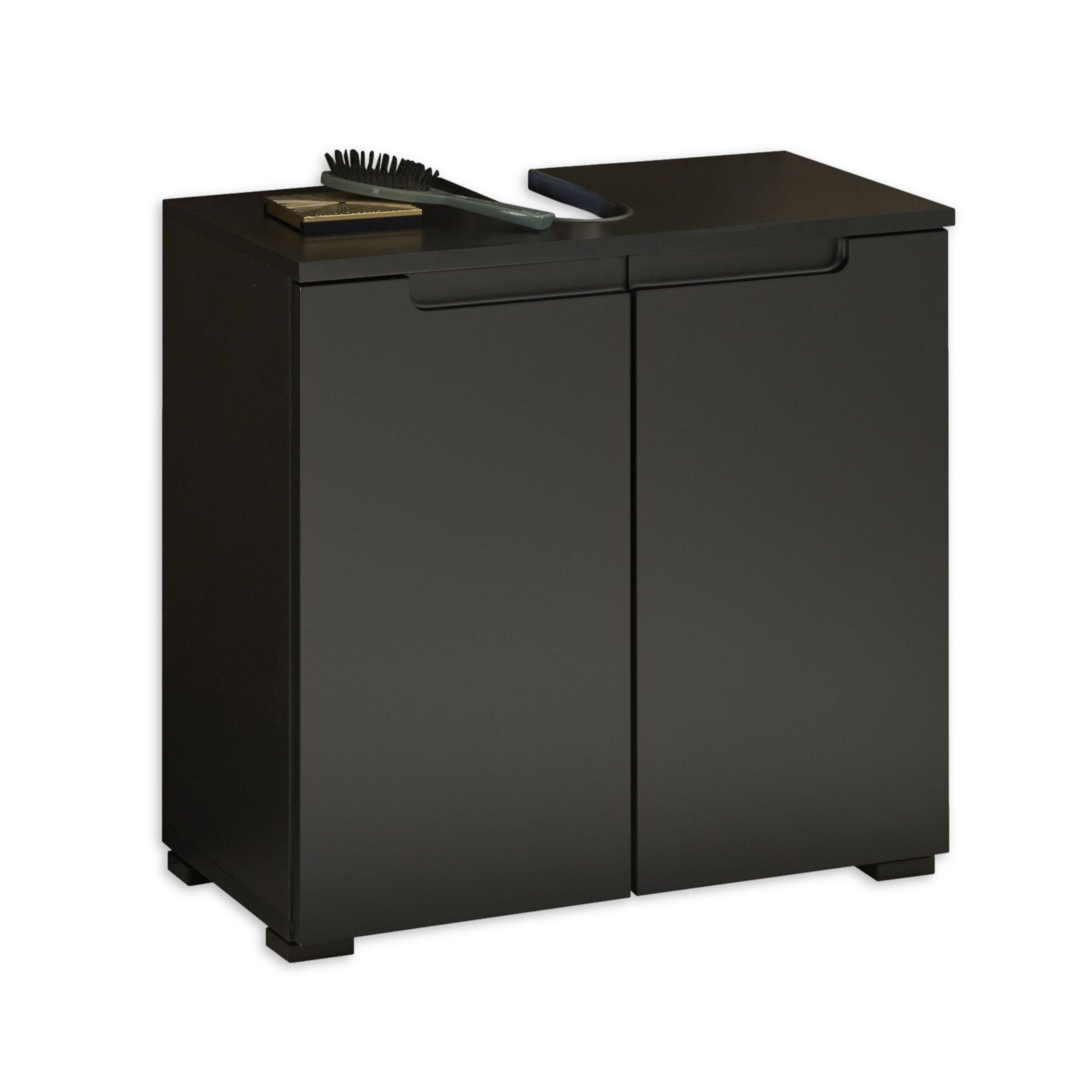 PREISBRECHER Waschbeckenunterschrank Spice in Schwarz matt günstig online kaufen