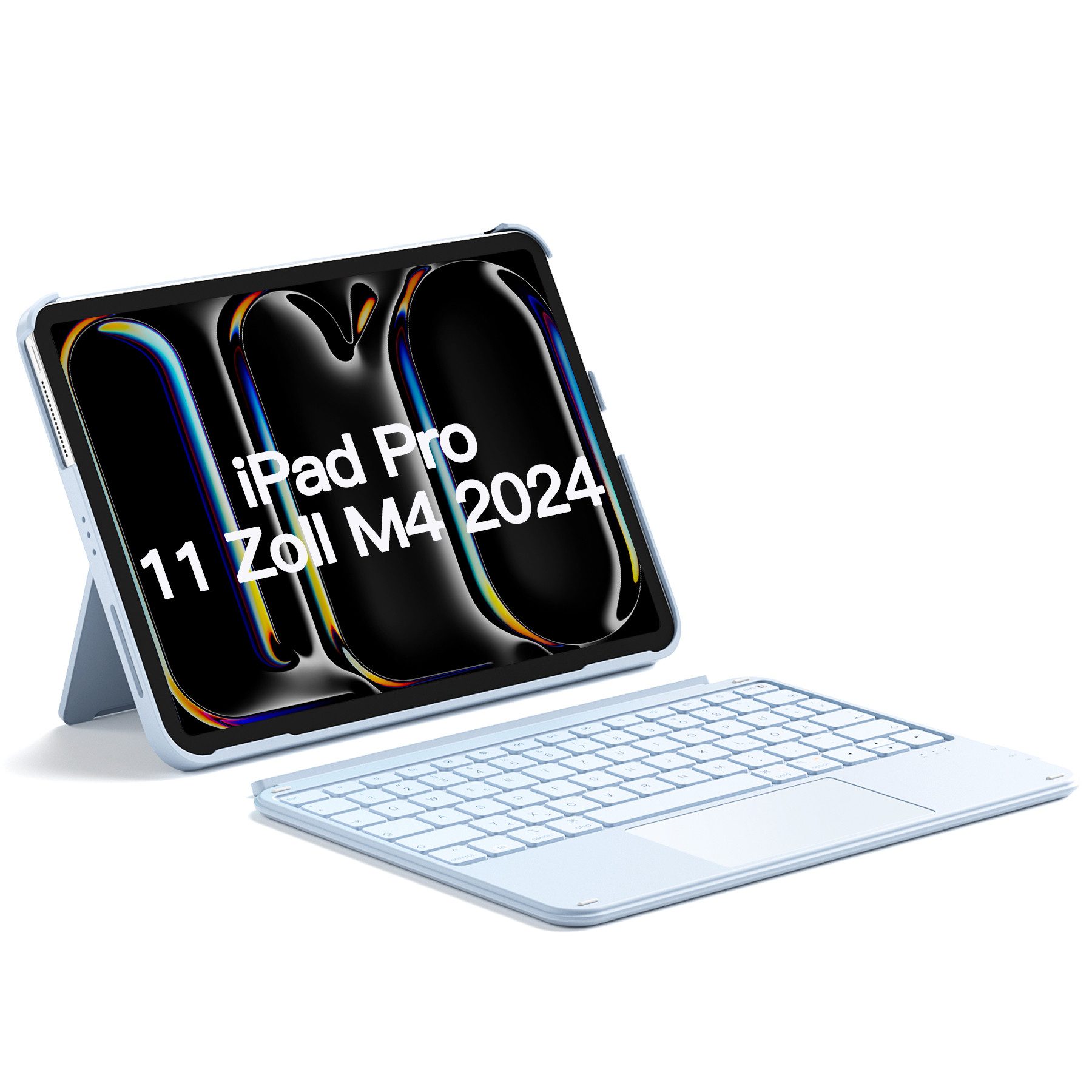 Nur für iPad Pro 11 2024 M4, Ultraleichte Tastatur, mit Touchpad iPad-Tastatur