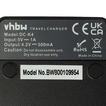 vhbw passend für Rollei Actioncam 625, 610, 540, 525, 510, 426 Kamera / Kamera-Ladegerät