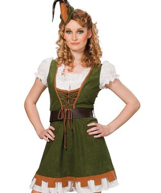 Karneval-Klamotten Kostüm Robin Hood Damen Bogenschütze Mittelalter, Damenkostum Lady Marian Kleid Räuberin Karneval Fasching