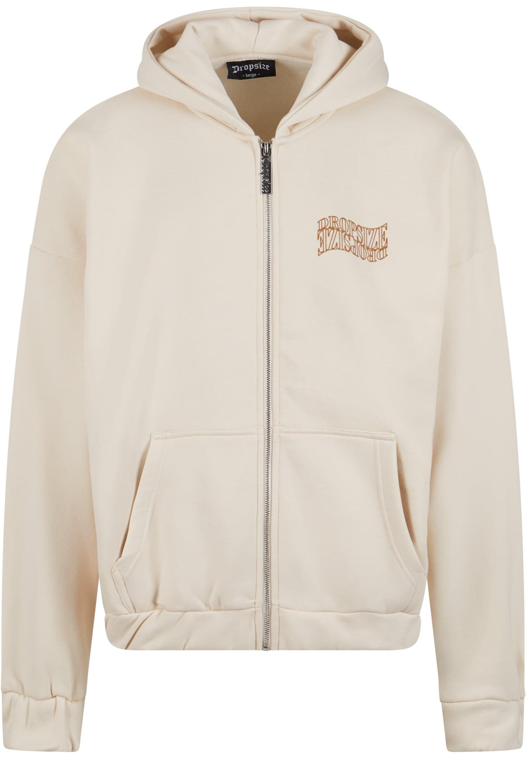 Dropsize Sweatjacke Dropsize Herren Heavy Oversize Mirrored Logo Zip-Hoodie