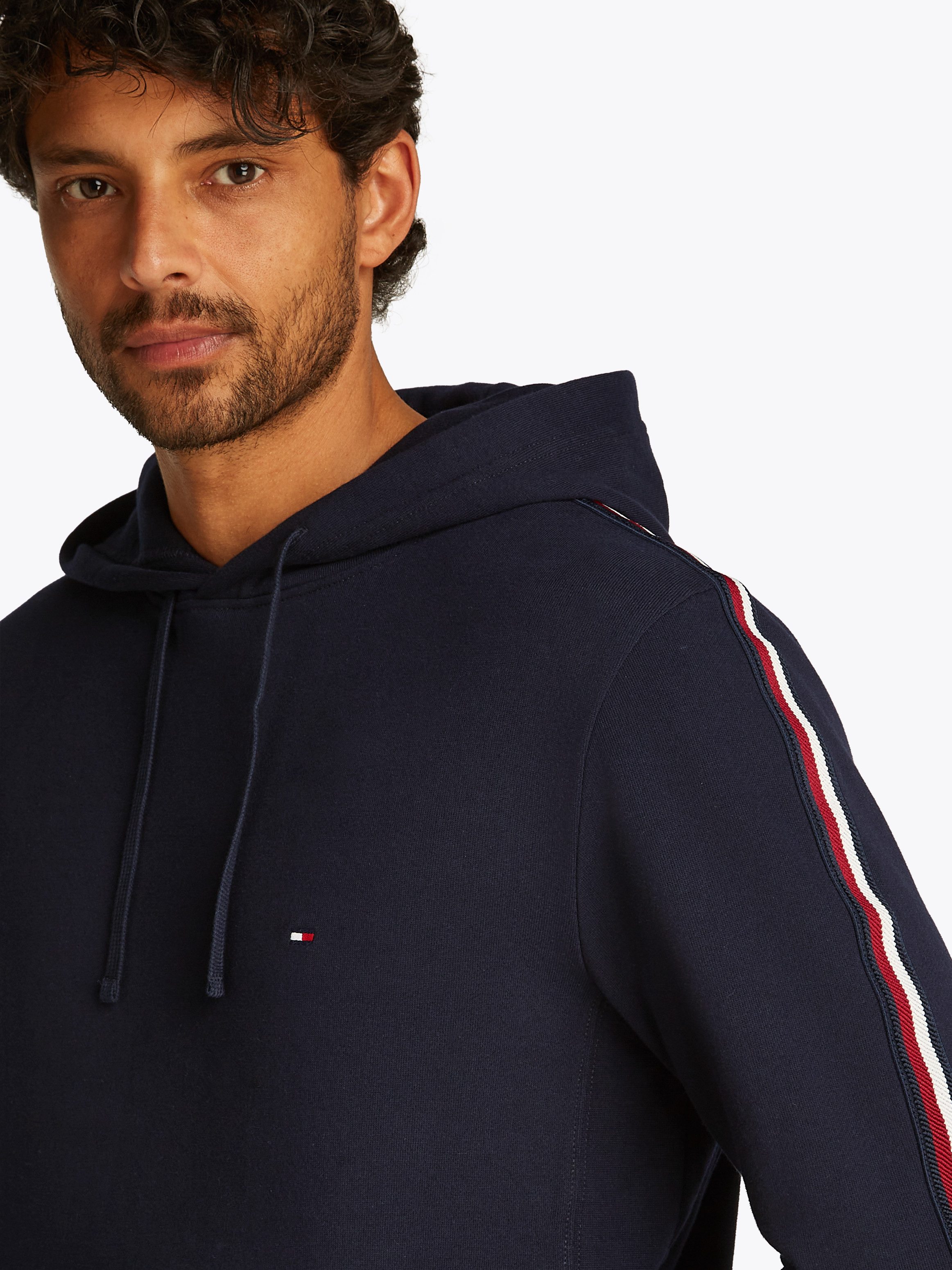 Tommy Hilfiger Hoodie GLOBAL STRIPE HOODY mit Streifen in Tommy farbe auf d günstig online kaufen