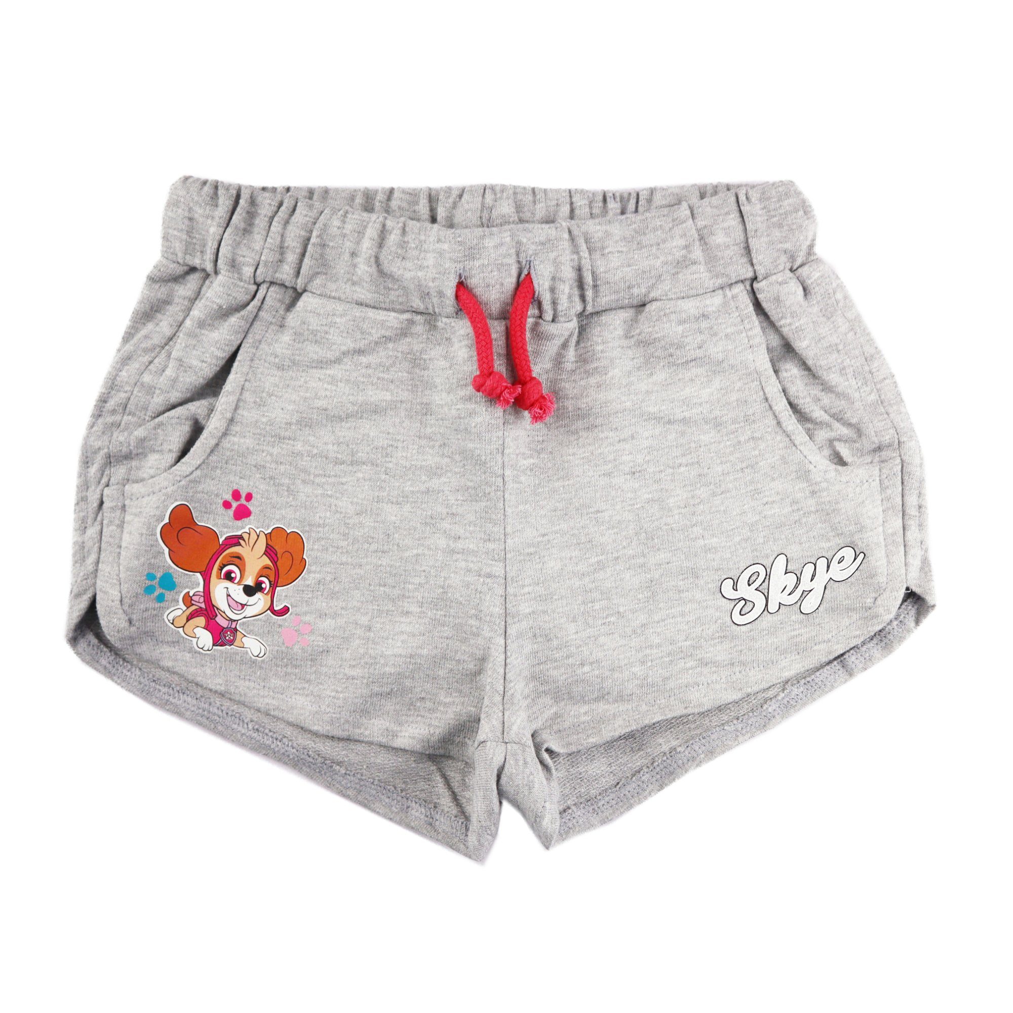 Grau Mädchen bis Skye PATROL 98 PAW Gr. Shorts Shorts 128 Kinder