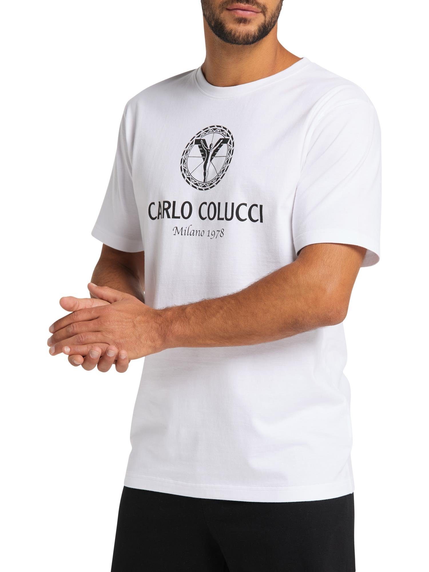 CARLO COLUCCI Pyjama Cognolato Weiß / Schwarz