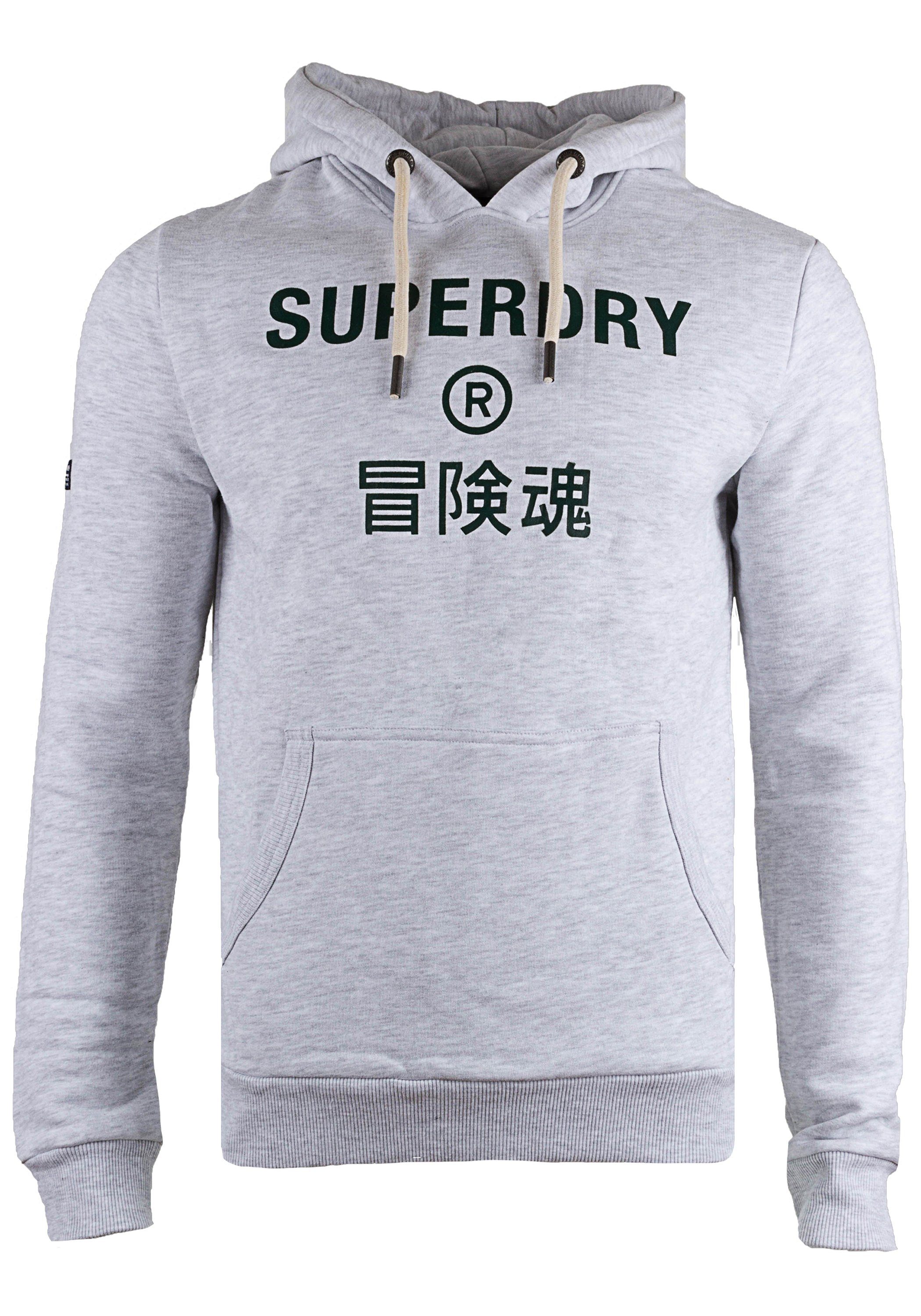Superdry Kapuzensweatshirt »Superdry Herren Hoodie Meliertes Corporation  Hoodie mit Logo«