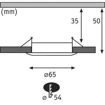 Paulmann LED Einbauleuchte rund starr IP44 LED 3x4W 310lm /Alu