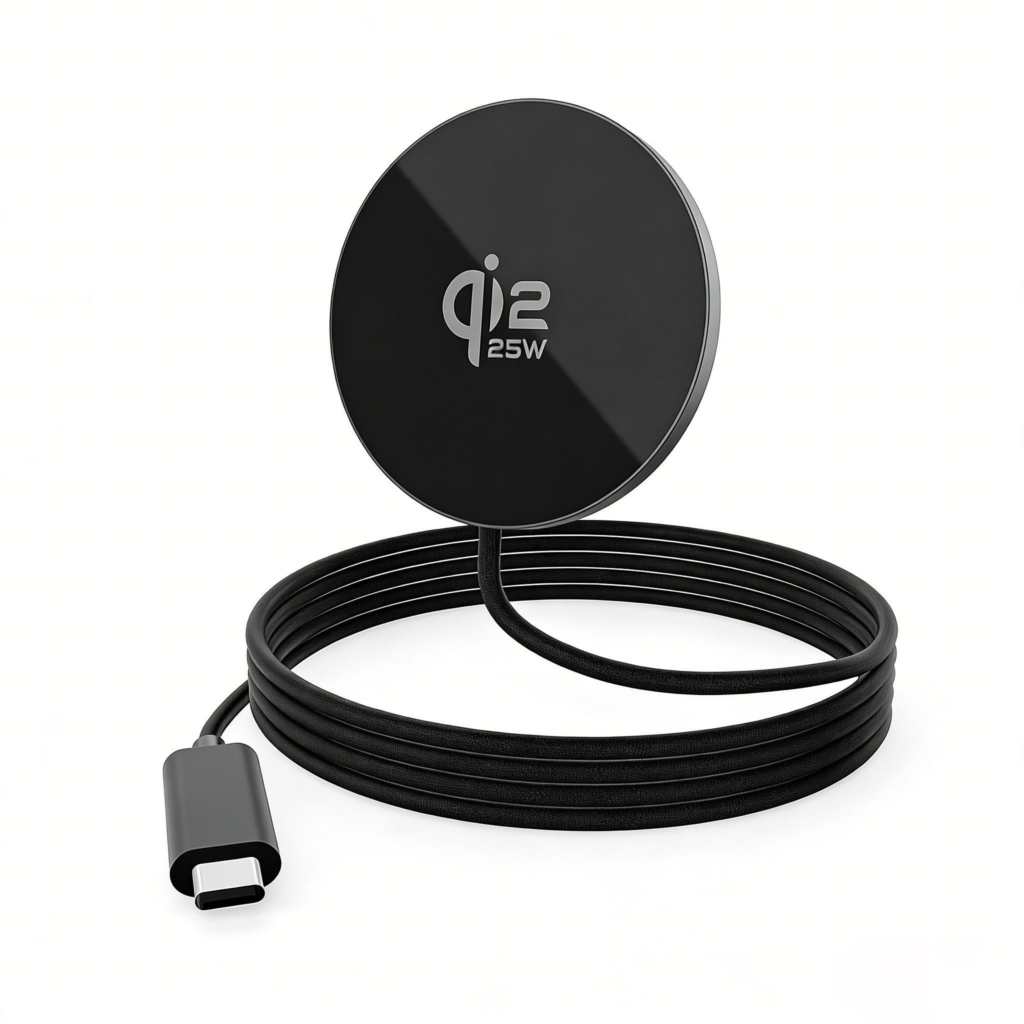 Fyrove Magnetisches Schnellladegerät 25W Qi-Ladegerät Fast Wireless Charger Induktions-Ladegerät (iPhone 16/16 Plus/16 Pro/16 Pro Max / iPhone 17/17 Pro/17 Pro Max, Kabelloses Induktionsladegerät, Schnelles Kabelloses Ladepad)