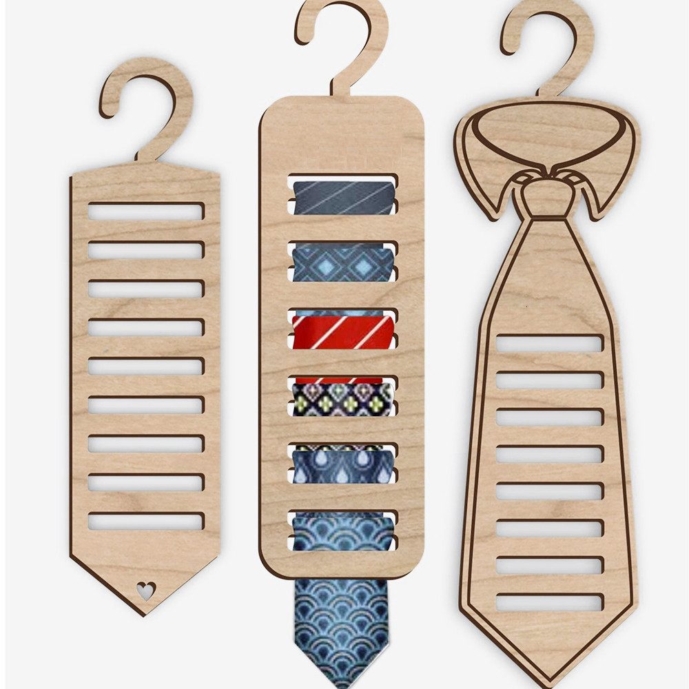 Candyse Krawattenhalter Satz mit 3 praktischen Haken für die Aufbewahrung von Krawatten (Geeignet für zu Hause oder im Büro, auch gut zum Verschenken)