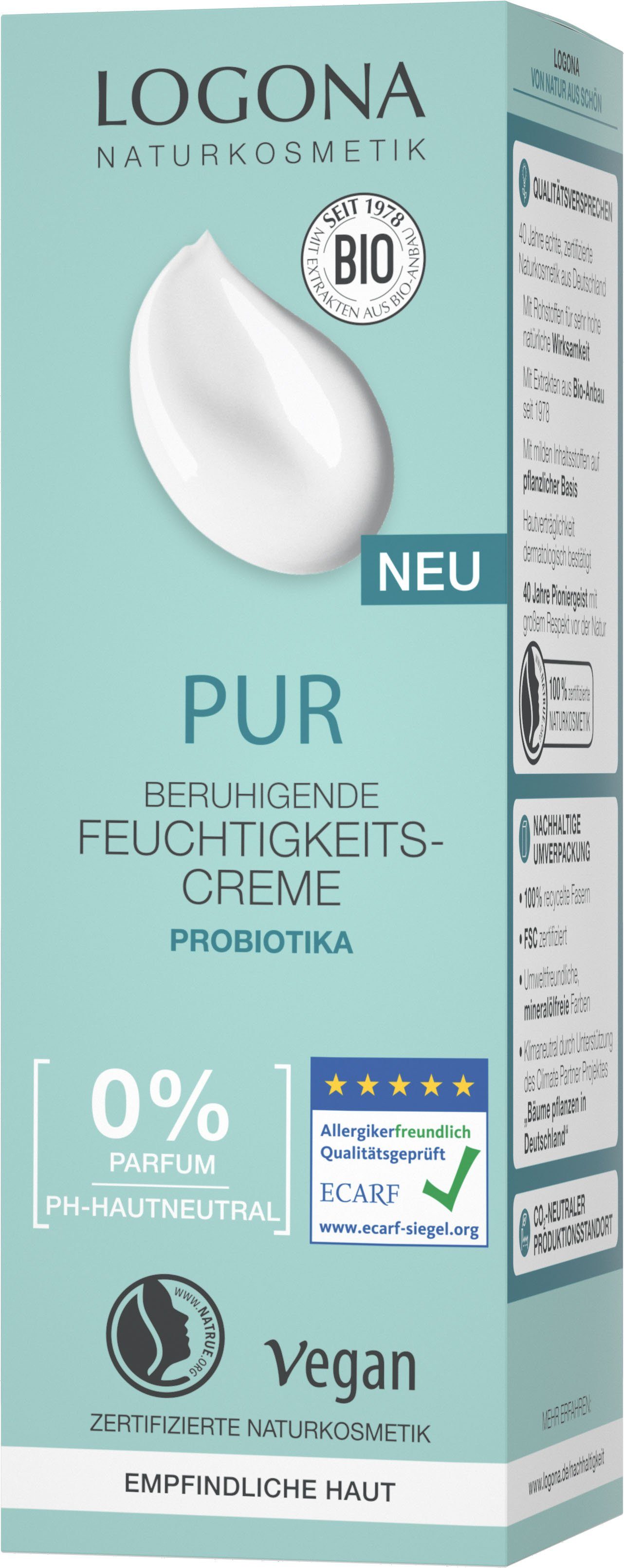 Beruhigende Logona Feuchtigkeits-Creme LOGONA Pur Tagescreme