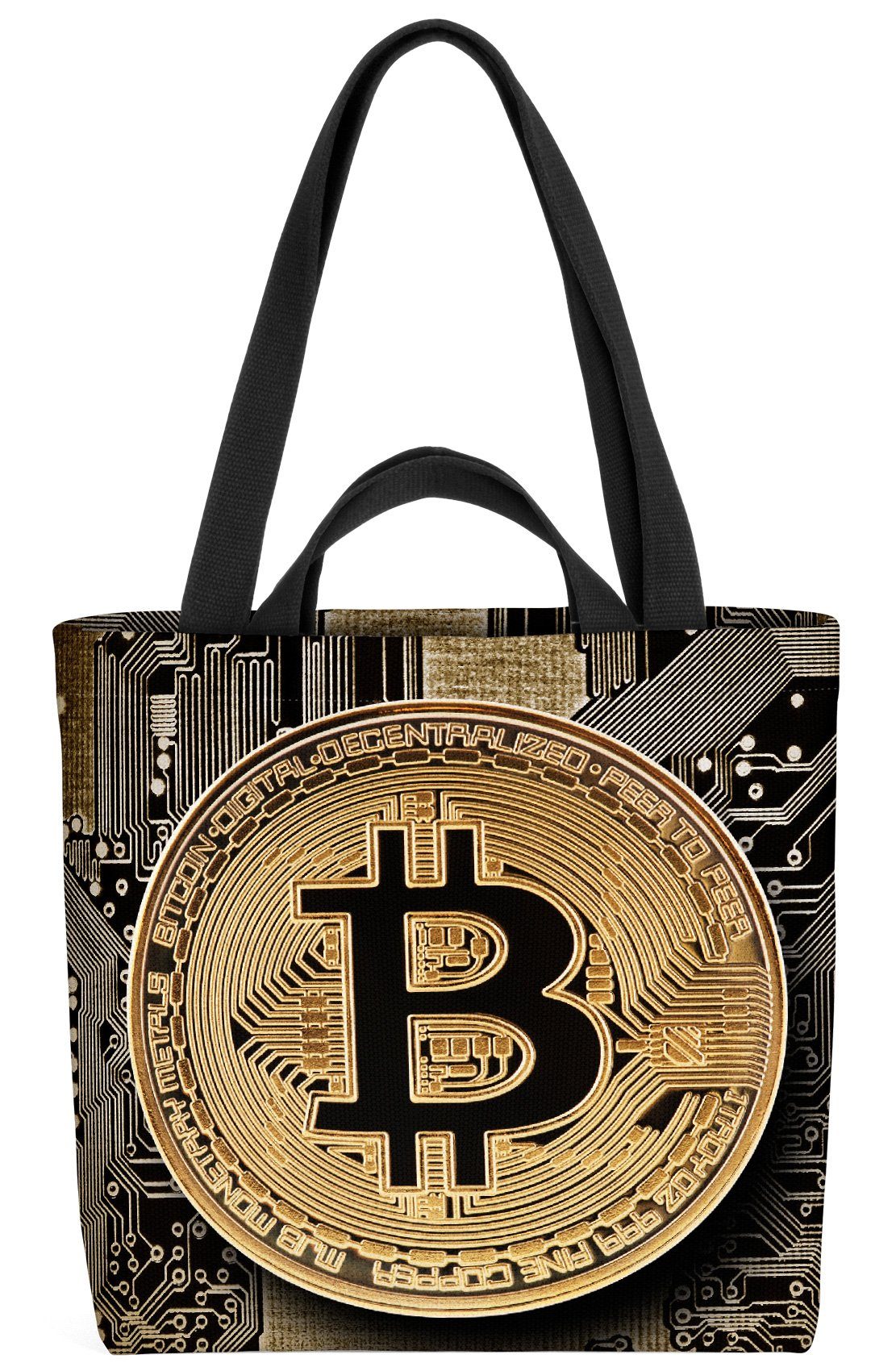 VOID (1-tlg), Coin Henkeltasche Krypto Wert Digital Bitcoin Währung Digital Münze Bitcoin Krypto