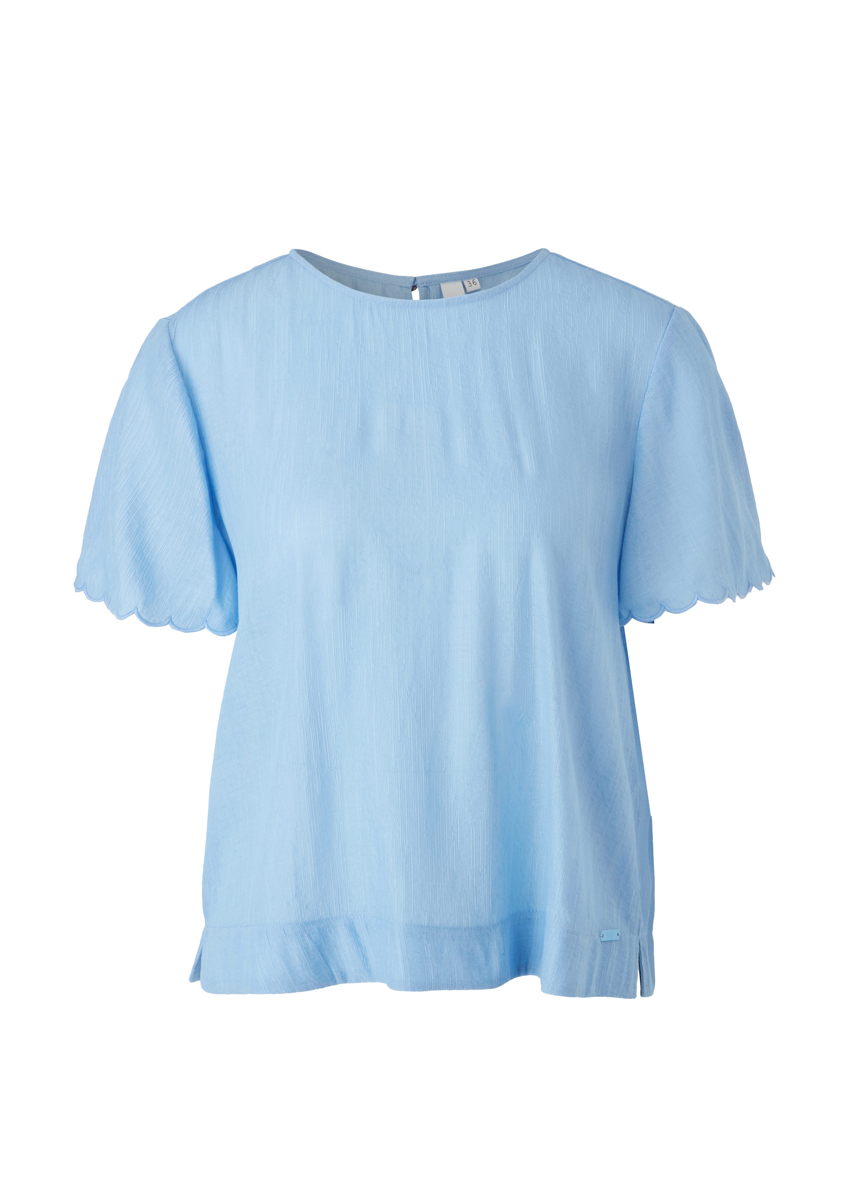 light Kurzarmbluse Blusenshirt QS Viskosemix aus blue