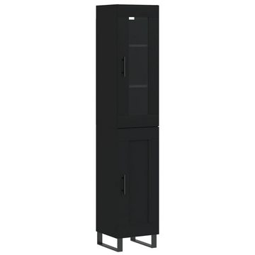 vidaXL Kleiderschrank Regal Highboard Schrank Schwarz 34,5x34x180 cm Holzwerkstoff