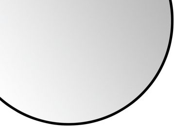 Talos LED-Lichtspiegel, rund, mit indirekter LED Beleuchtung in schwarz matt Ø 120 cm