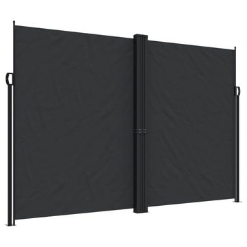 vidaXL Seitenmarkise Seitenmarkise Ausziehbar Schwarz 220x1000 cm