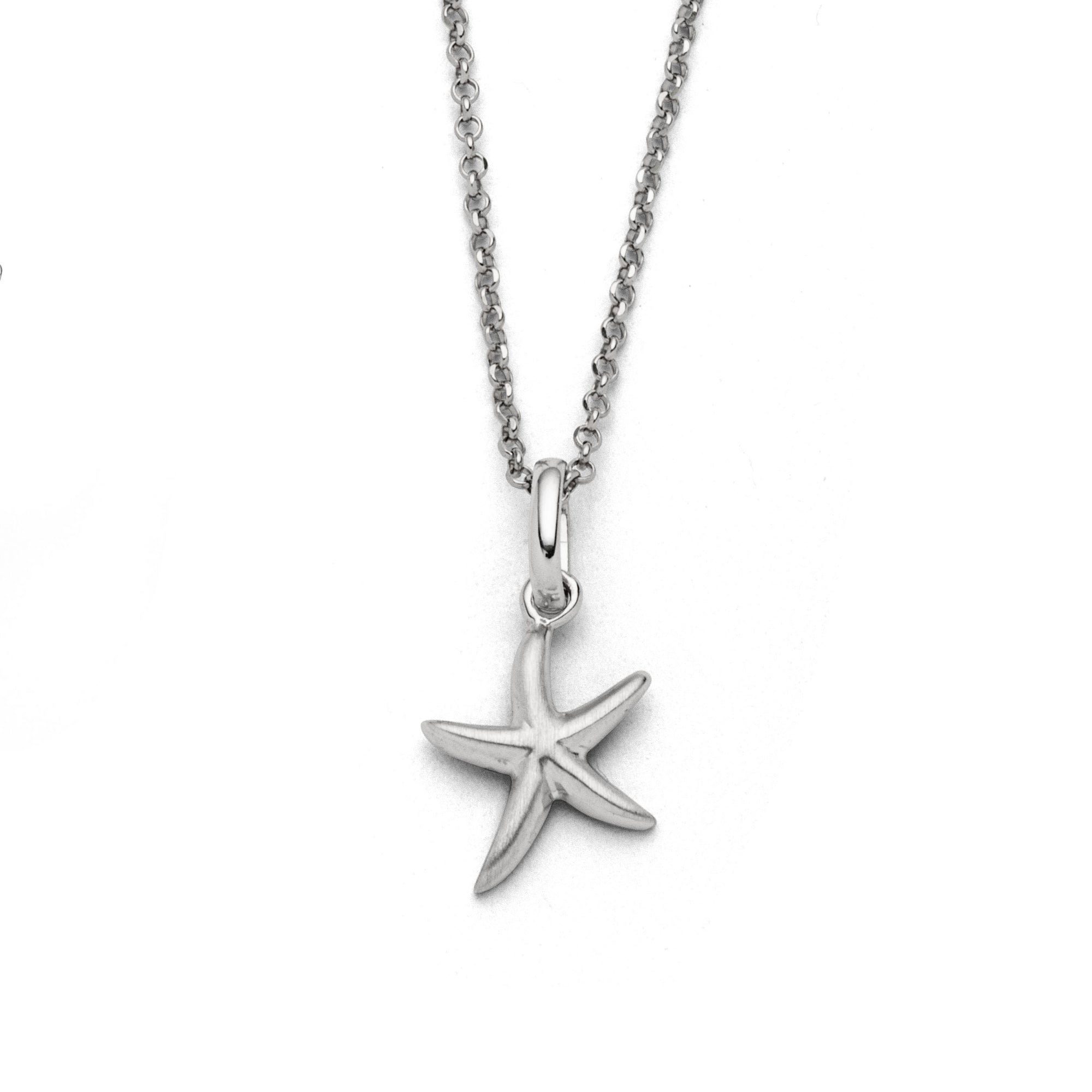 Kette mit Anhänger DUR Schmuck: Kette "Seestern" 925er Sterlingsilber K2644 / K3017