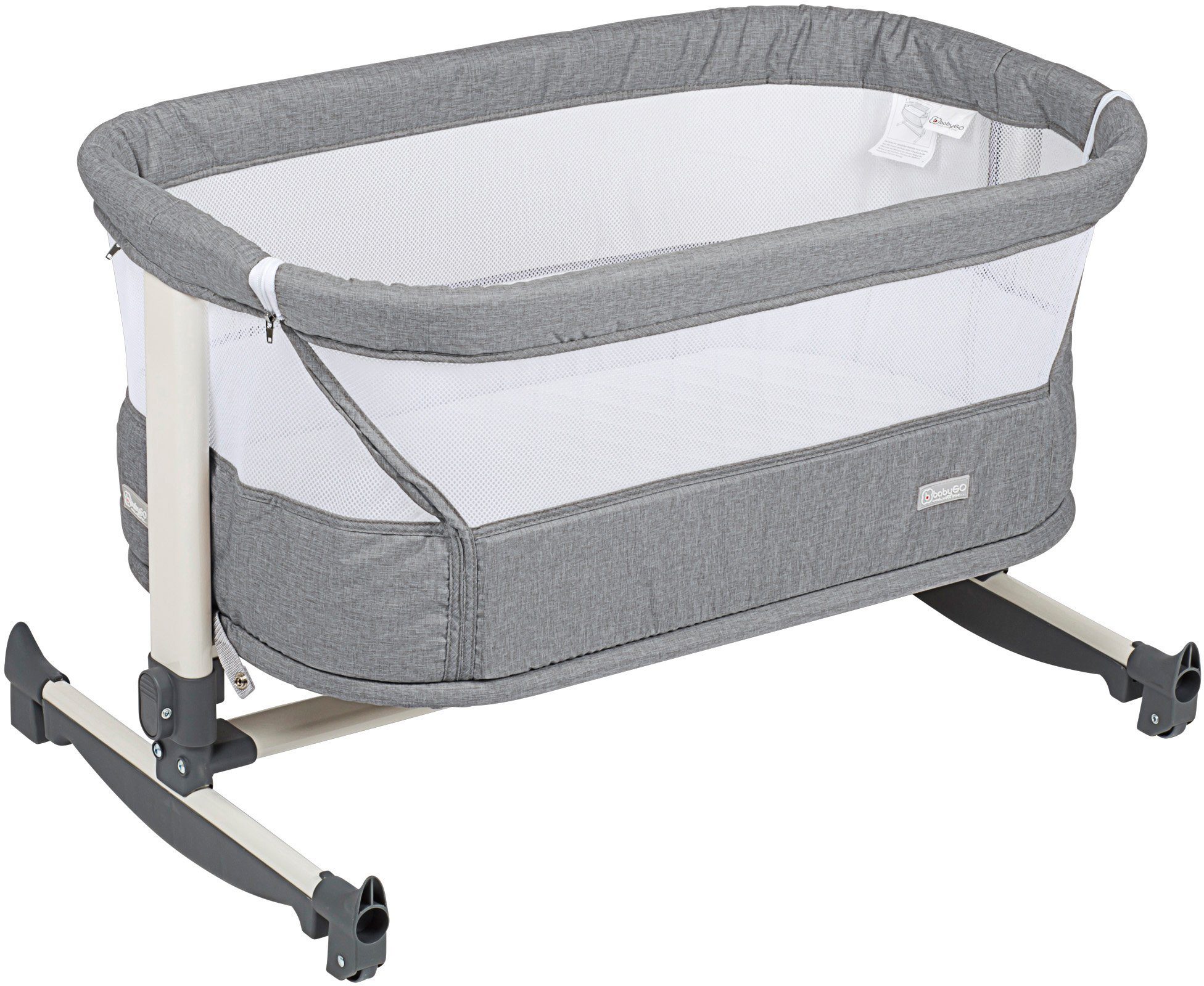 BabyGo Beistellbett Vivaldi, grey