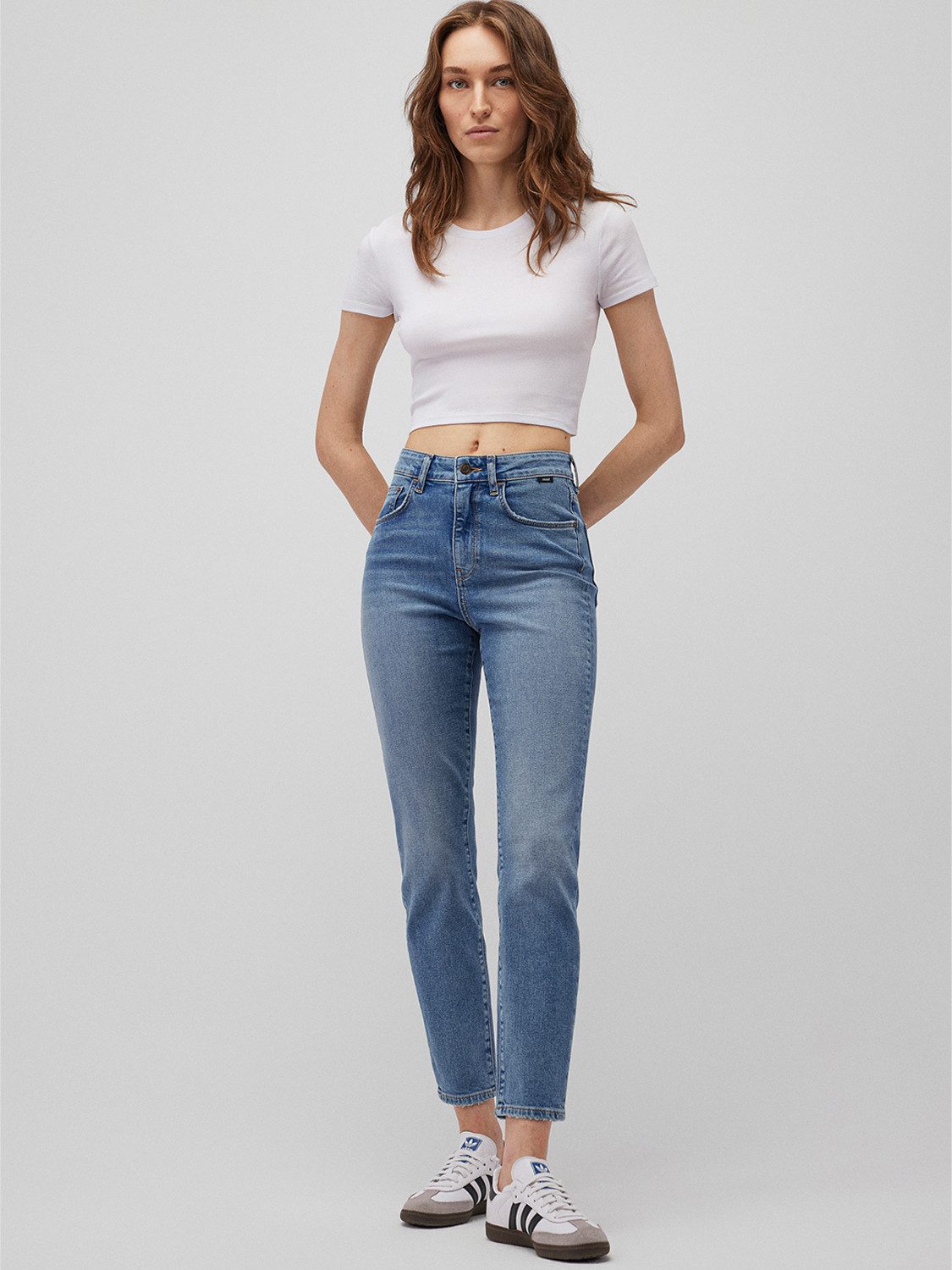 Mavi Boyfriend-Jeans Jeans Hoher Bund 5-Pocket Robust STAR mid shaded 90s günstig online kaufen