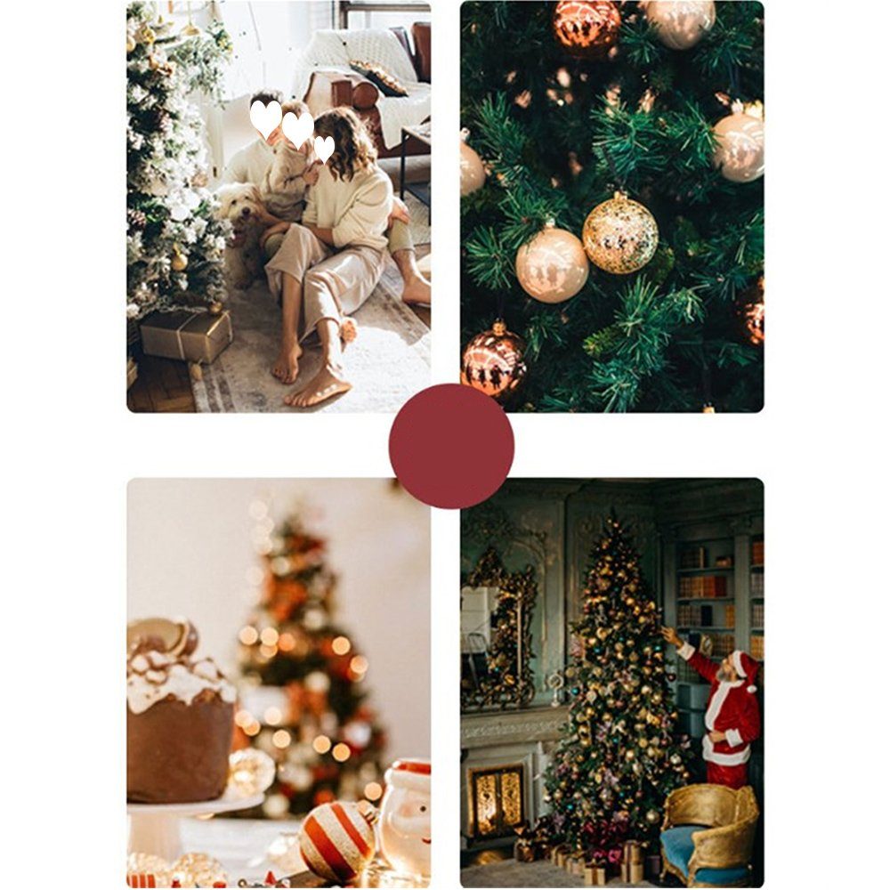 Weihnachtsbaumkugel Für St), Mehrweg Baumspitze Dekorative Set Transparente, mit Christbaumkugeln (12 Bruchsicher Weihnachtskugeln Partys Weihnachtlichen Dekoratvie,