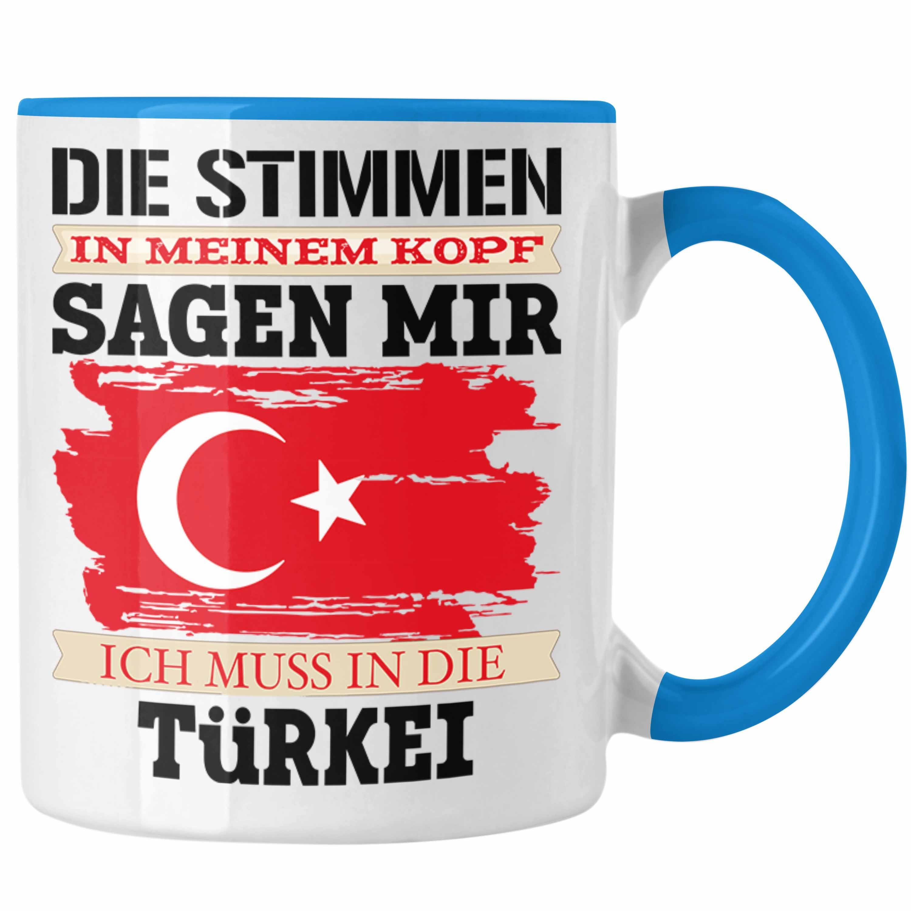 Trendation Tasse Trendation - Türkei Tasse Geschenk für Türken Urlaub Land Blau
