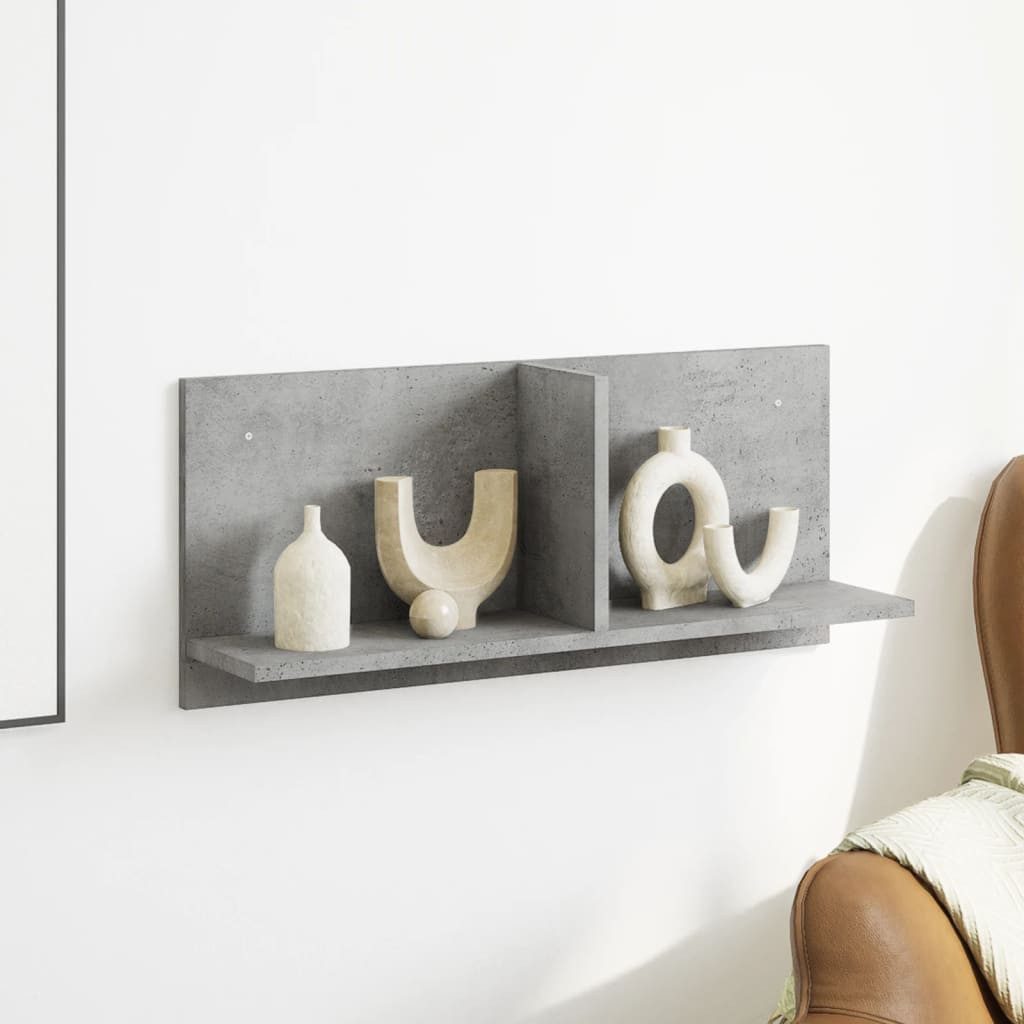 vidaXL Regal Wandschrank 70x16,5x30 cm Betongrau günstig online kaufen