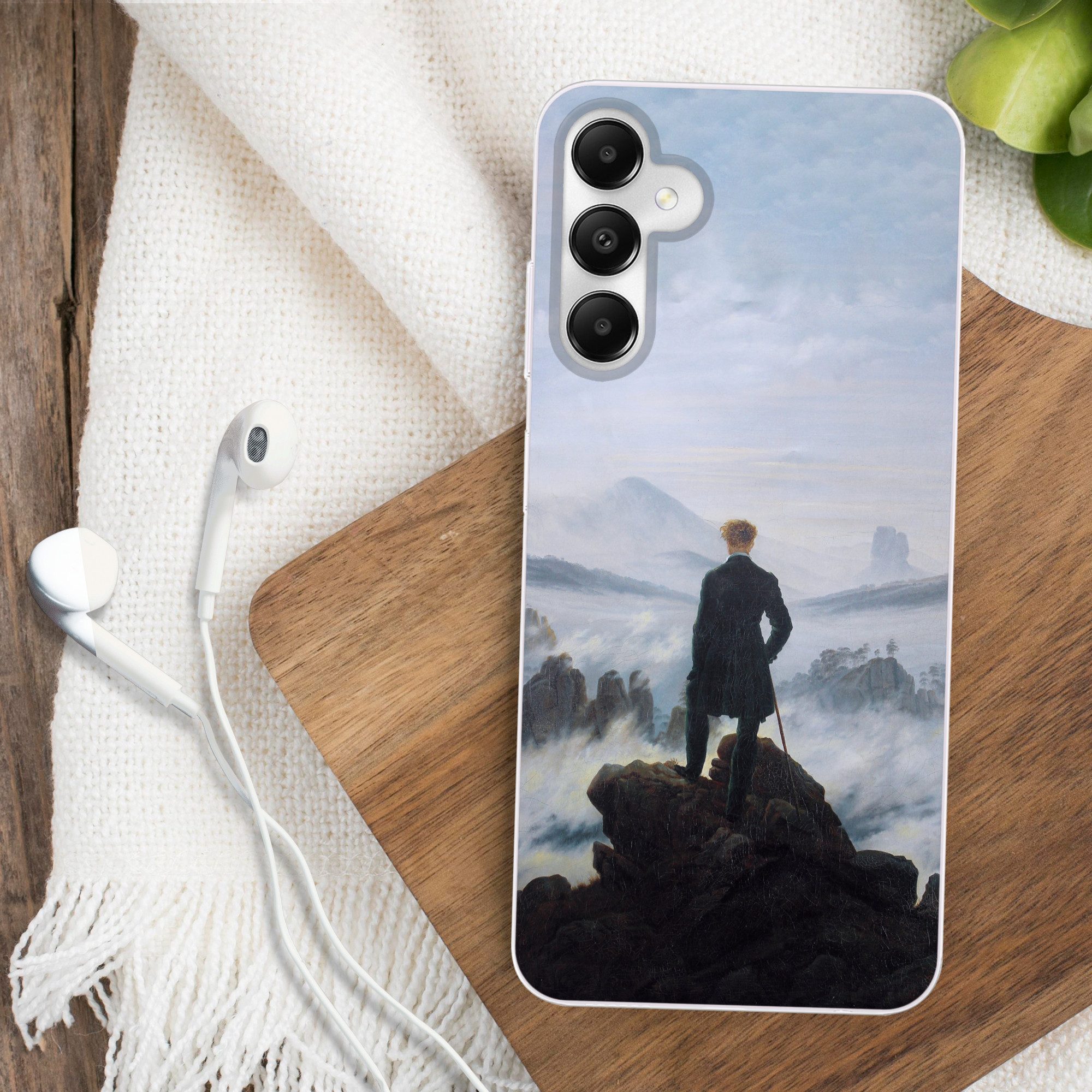 MuchoWow Handyhülle für Samsung Galaxy A05s Der Wanderer über dem Nebelmeer - Caspar David, Smartphone-Bumper, Print, Handy Schutzhülle Dünn