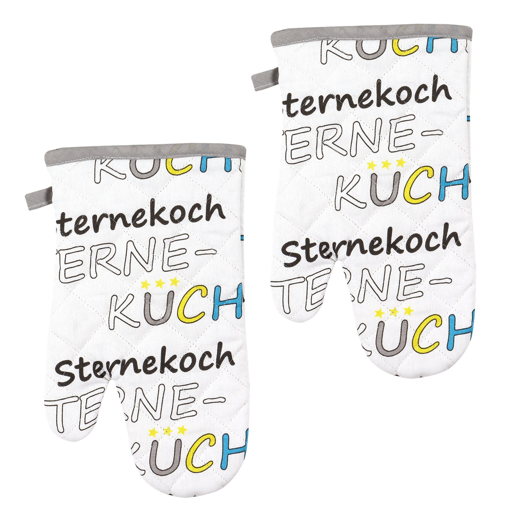 Kracht Topfhandschuhe Sternekoch, (Set, 2-tlg., Set), 2er Set Ofenhandschuh günstig online kaufen