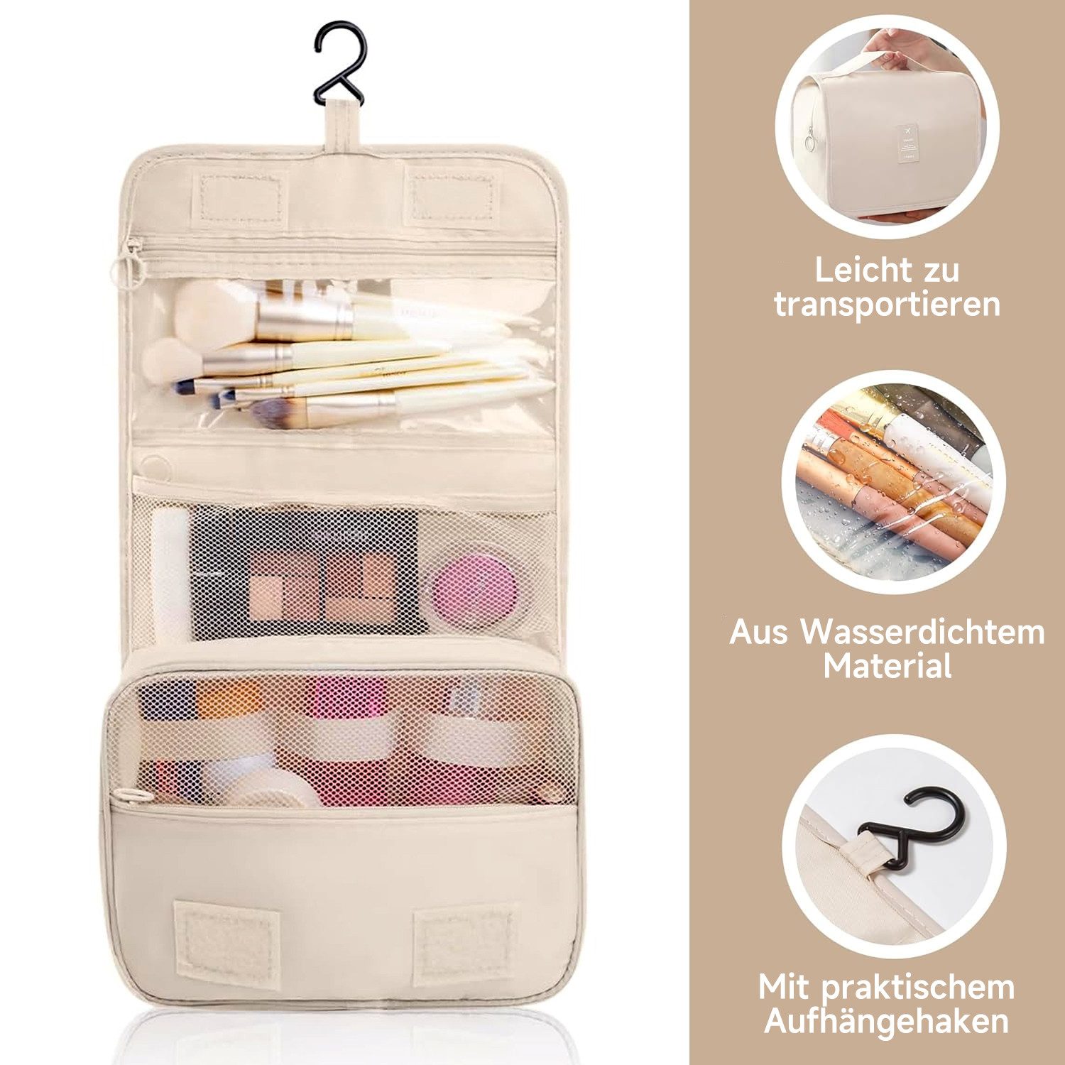 OSTWOLKE Kofferorganizer 11-teilig Koffer Organizer Set Packing Cubes für Urlaub Reisen, Wasserdicht, mit Kosmetiktasche, Schuhbeutel, Kulturbeutel – Bild 5 von 5