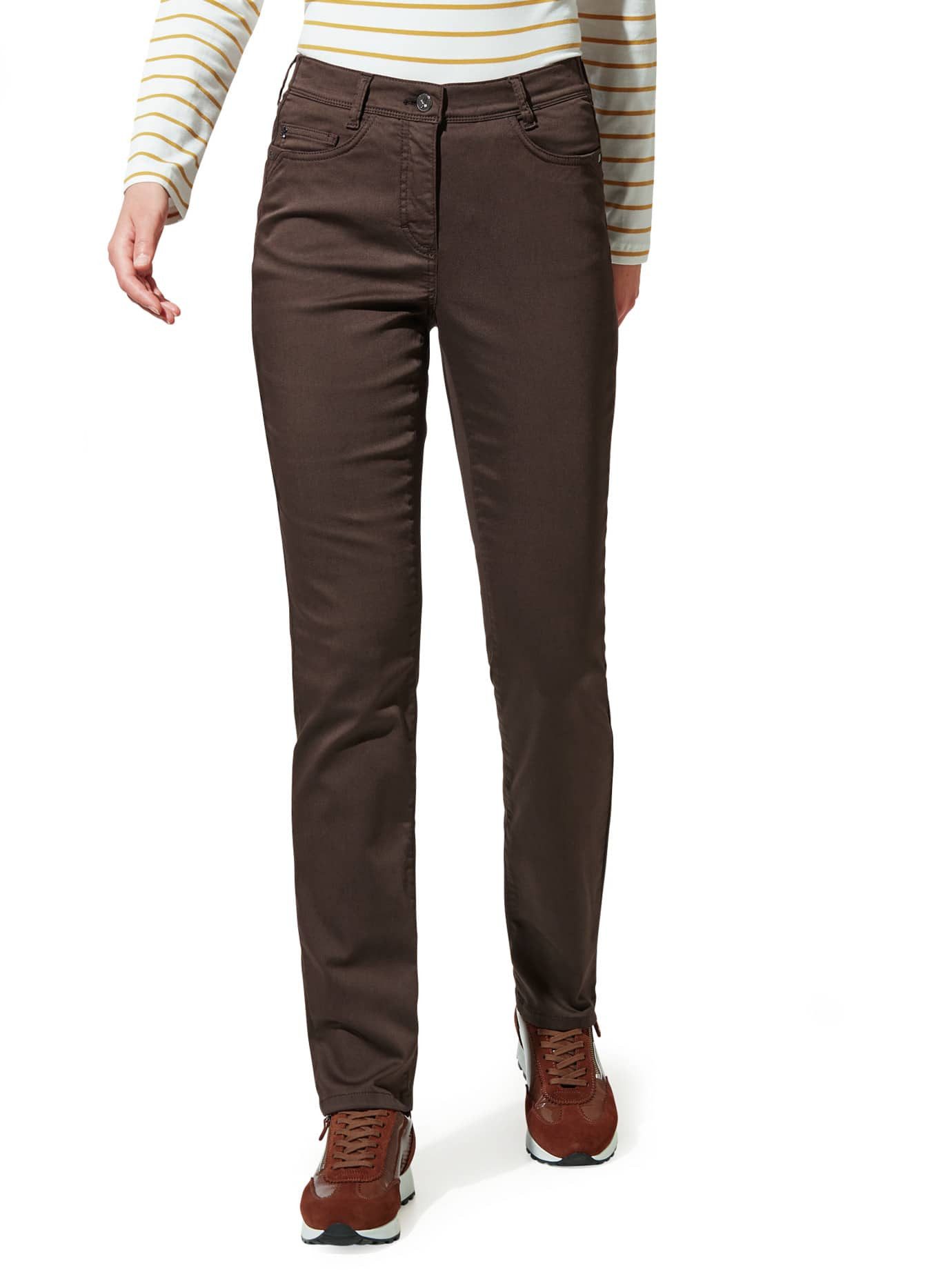 Walbusch Stretch-Jeans Damen Yoga-Jeans Ultrastretch Stretch-Jeans Comfort-Bund Regular fit Bis zu 50% Dehnanteil, Five-Pocket, bügelfrei & pflegeleicht – Bild 5 von 5