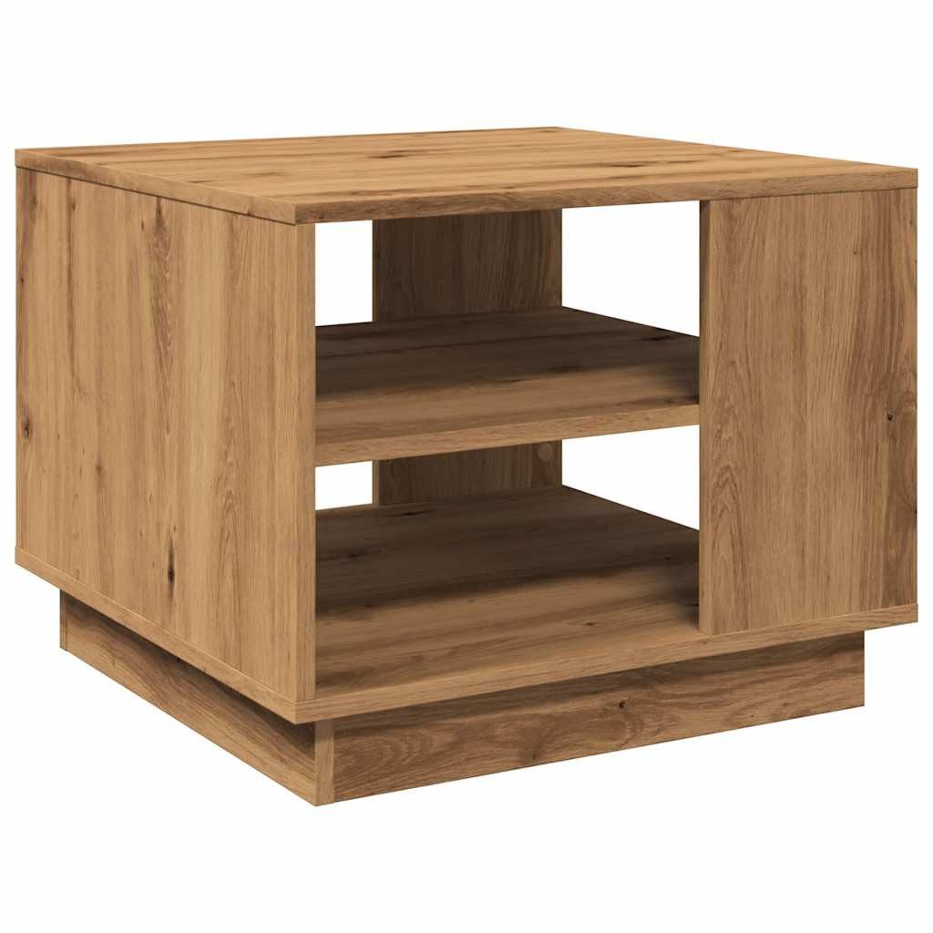 vidaXL Couchtisch 55 x 55 x 43 cm Couchtisch Artisan-Eiche 55x55 cm Holzwerkstoff stabil