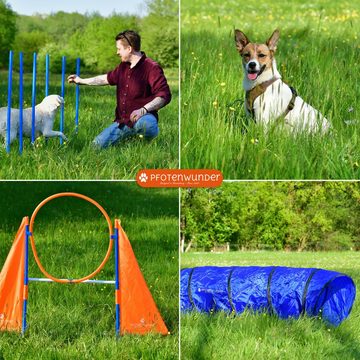PfotenWunder Agility-Hürde Agility Set Hunde Groß, kleine & große Hunde 1x PROFI-Ring Parcour