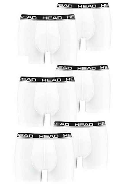 Head Boxershorts HEAD Herren Boxer Short Underwear Basic Pant Shorts Retro Unterwäsche Unterhose Farbe weiss Set Angebot (Set, 6-St)