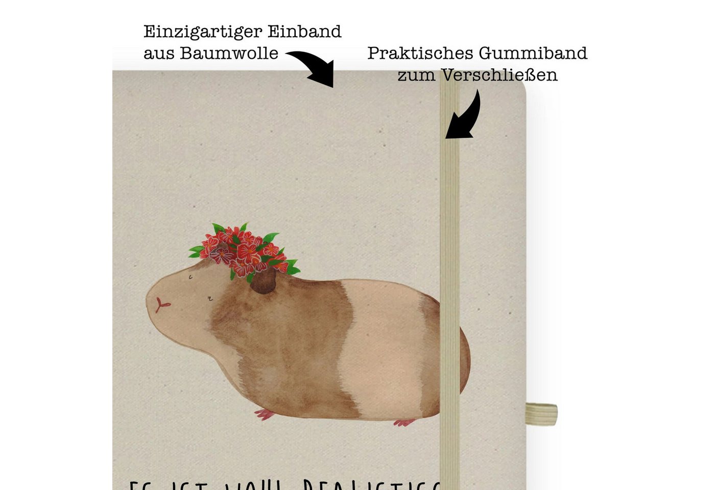 Thumbnail - Mr. & Mrs. Panda Notizbuch Meerschweinchen Weisheit - Transparent - Geschenk, DIN A4 Schüler Not Mr. & Mrs. Panda, Echte...