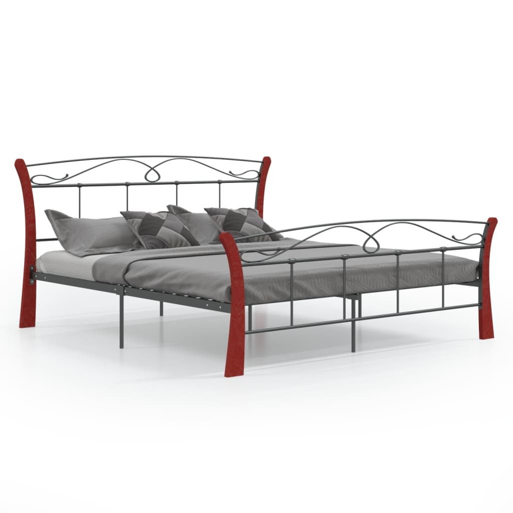 vidaXL Bett Bettgestell Schwarz Metall 140x200 günstig online kaufen