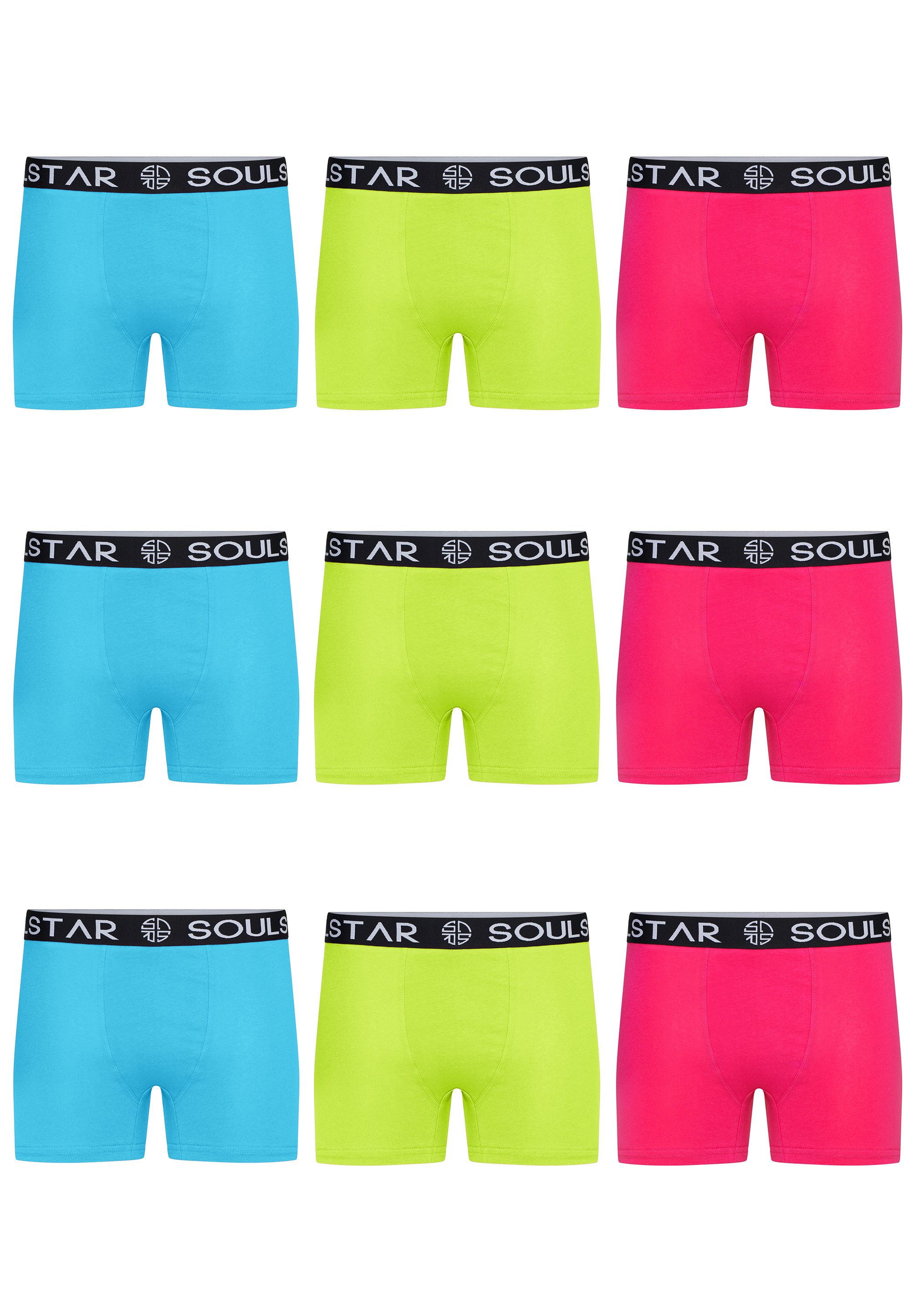 SOULSTAR Boxershorts MUBOXER9 (Packung, 9-St., 9er-Pack) Basic Herren Unterhosen Unterwäsche Extra Weiches Material Männer