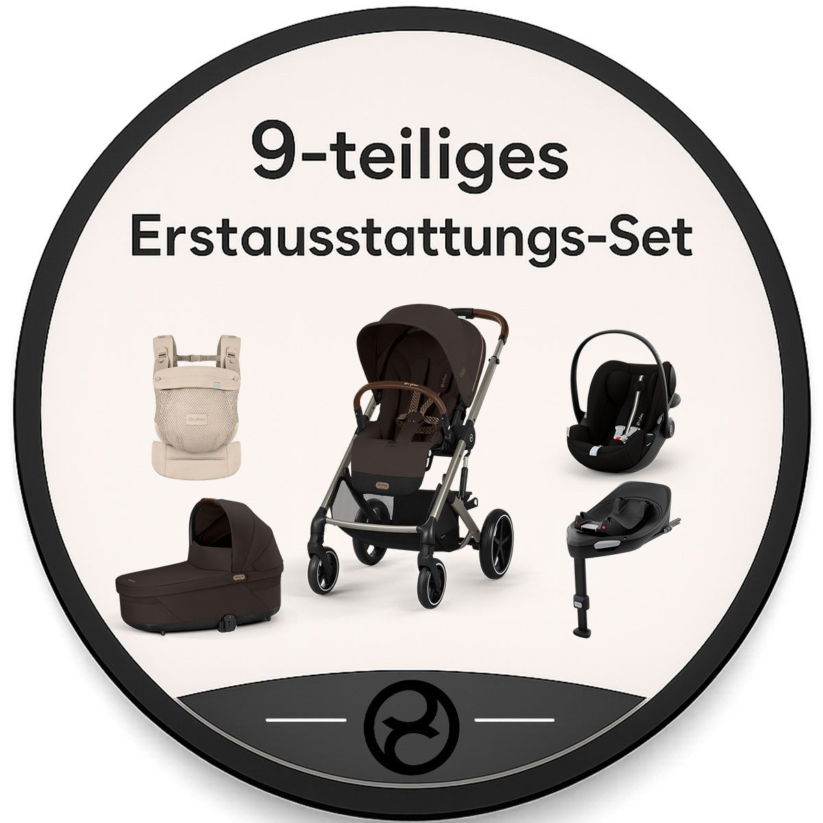 Cybex Kombi-Kinderwagen Balios Erstausstattungs-Set, (Travel-System ab Geburt, 9-tlg), mit Babywanne und Babyschale