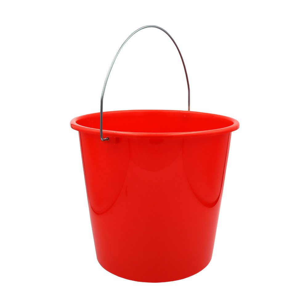 KesTek Очисне відро Haushaltseimer mit Metallbügel rot 10 Liter HEM10R