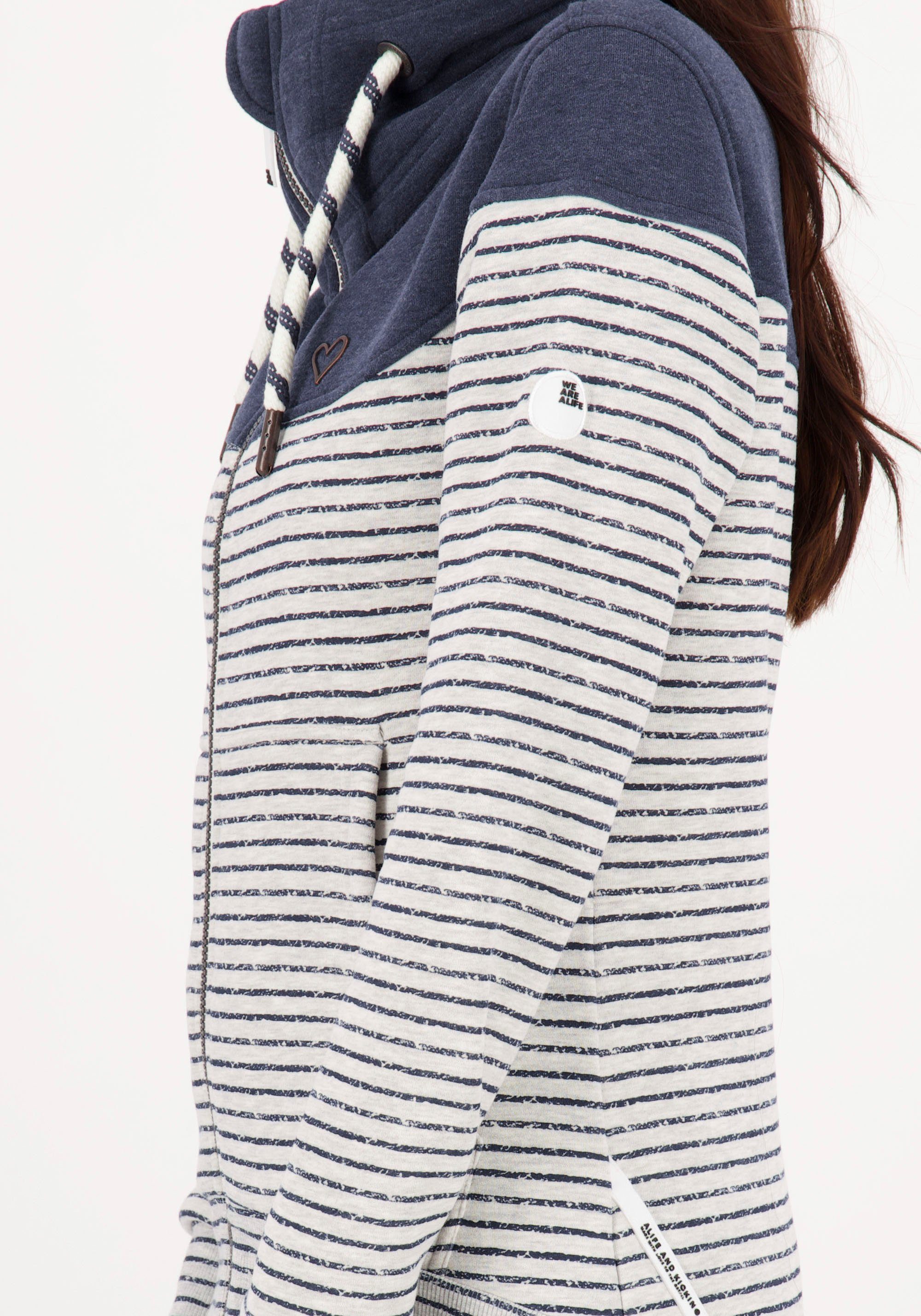 Alife & Kickin Sweatjacke ValinaAK B mit hohem regulierbaren Stehkragen in toller Sweat-Qualität – Bild 3 von 5