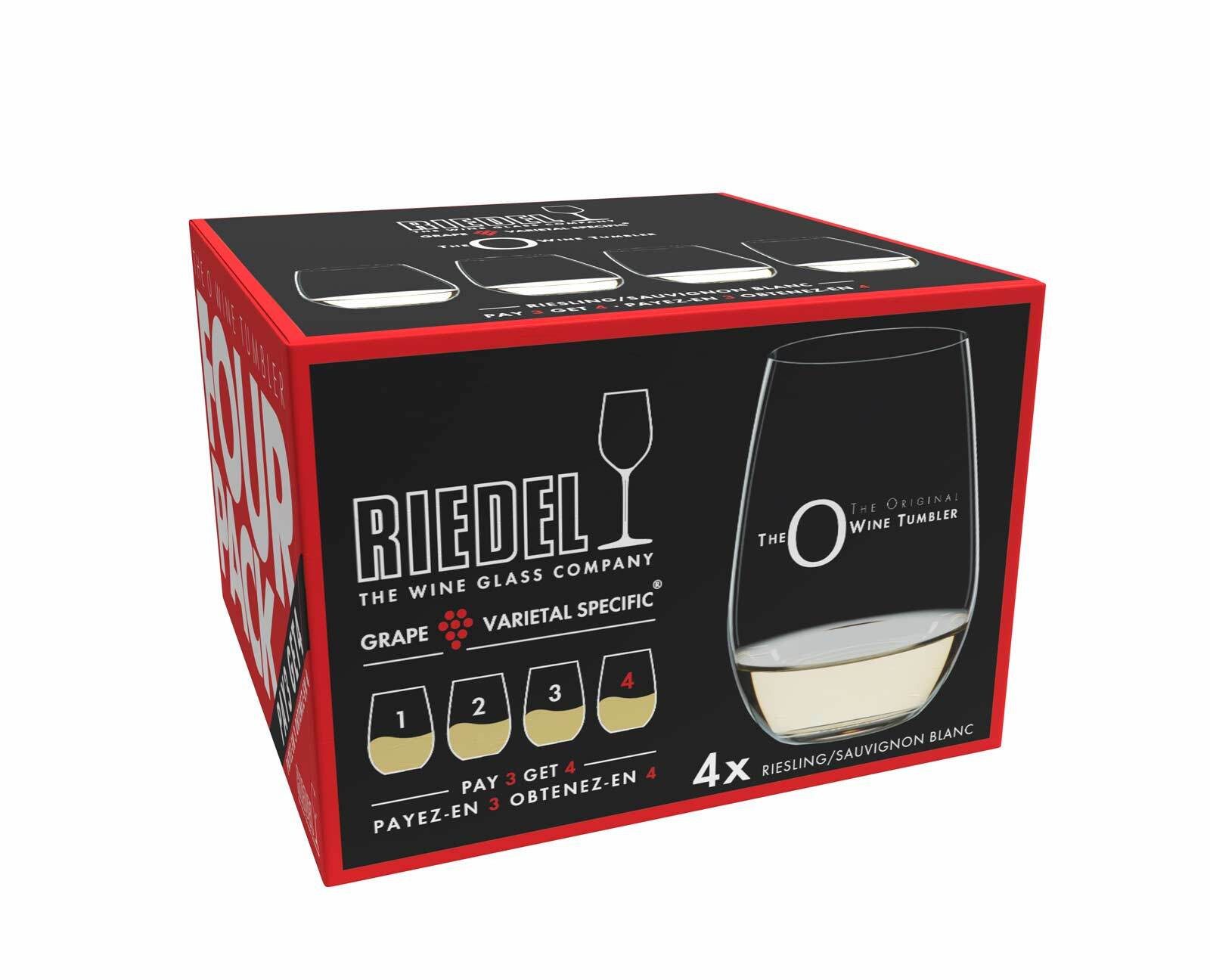 RIEDEL THE WINE GLASS COMPANY Weißweinglas O Weintumbler Riesling 600 ml 4er Set, 4-tlg., Glas