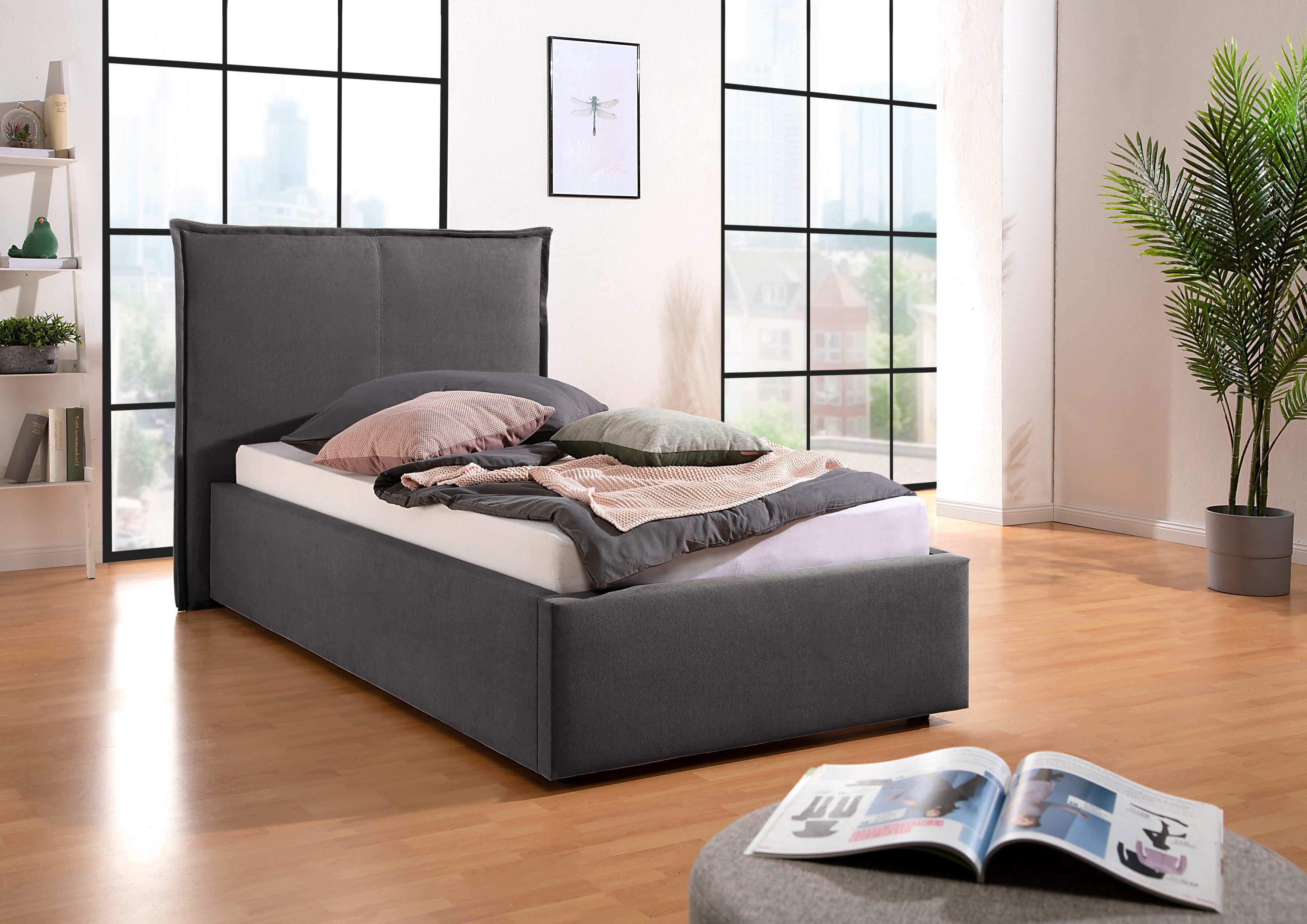 Maintal Polsterbett, Bettseiten zerlegt, ohne Bettkasten