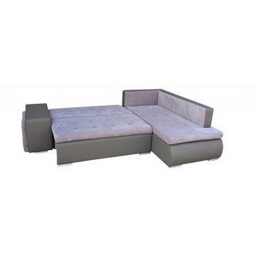 MOEBLO Ecksofa BELGRAD, Eckcouch mit Zwei Hocker Sofa Couch mit Ottomane L-Form Schlafsofa Bettsofa Polstergarnitur, mit Schlaffunktion und Bettkasen, - (BxHxT): 265x88x180 cm