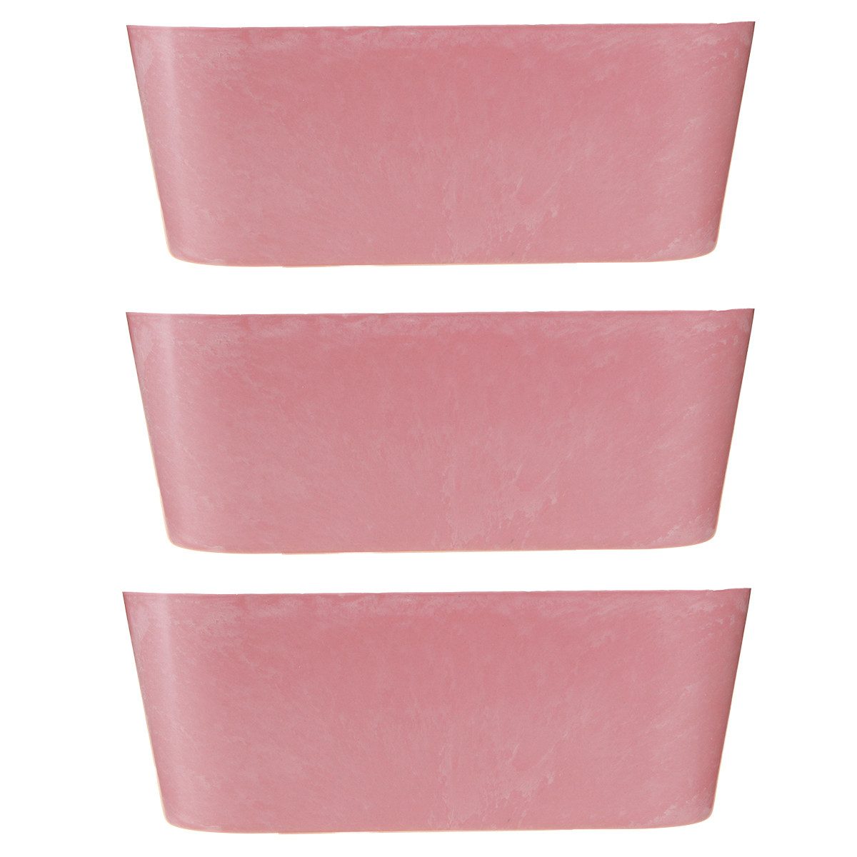 Viana Blumentopf Pflanzschiffchen Rosa Oval - 3er Set Blumendeko 27×11×10 cm, 3 Stück